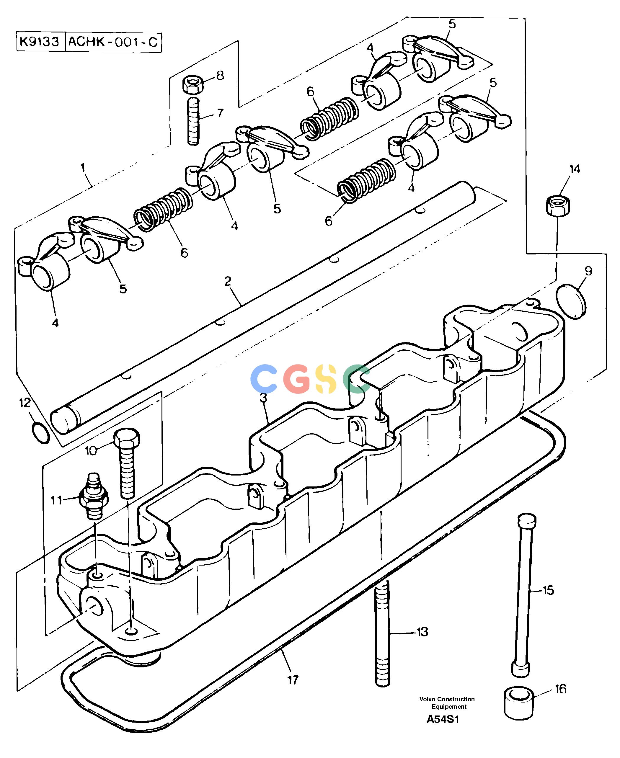 沃尔沃零件查询EW50 Rocker arm shaftTYPE 256. KR80667J-NoneNoneNoneNoneAutodata Volvo online