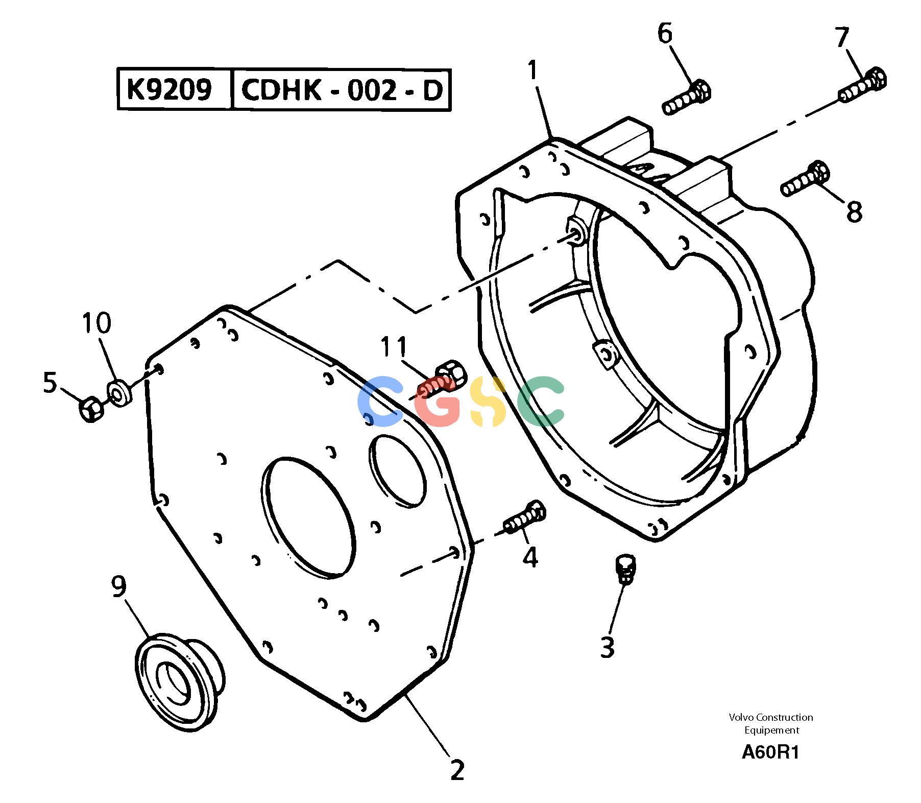 沃尔沃零件查询EC50 Flywheel housingTYPE 247. KR80667J-NoneNoneNoneNoneAutodata Volvo online