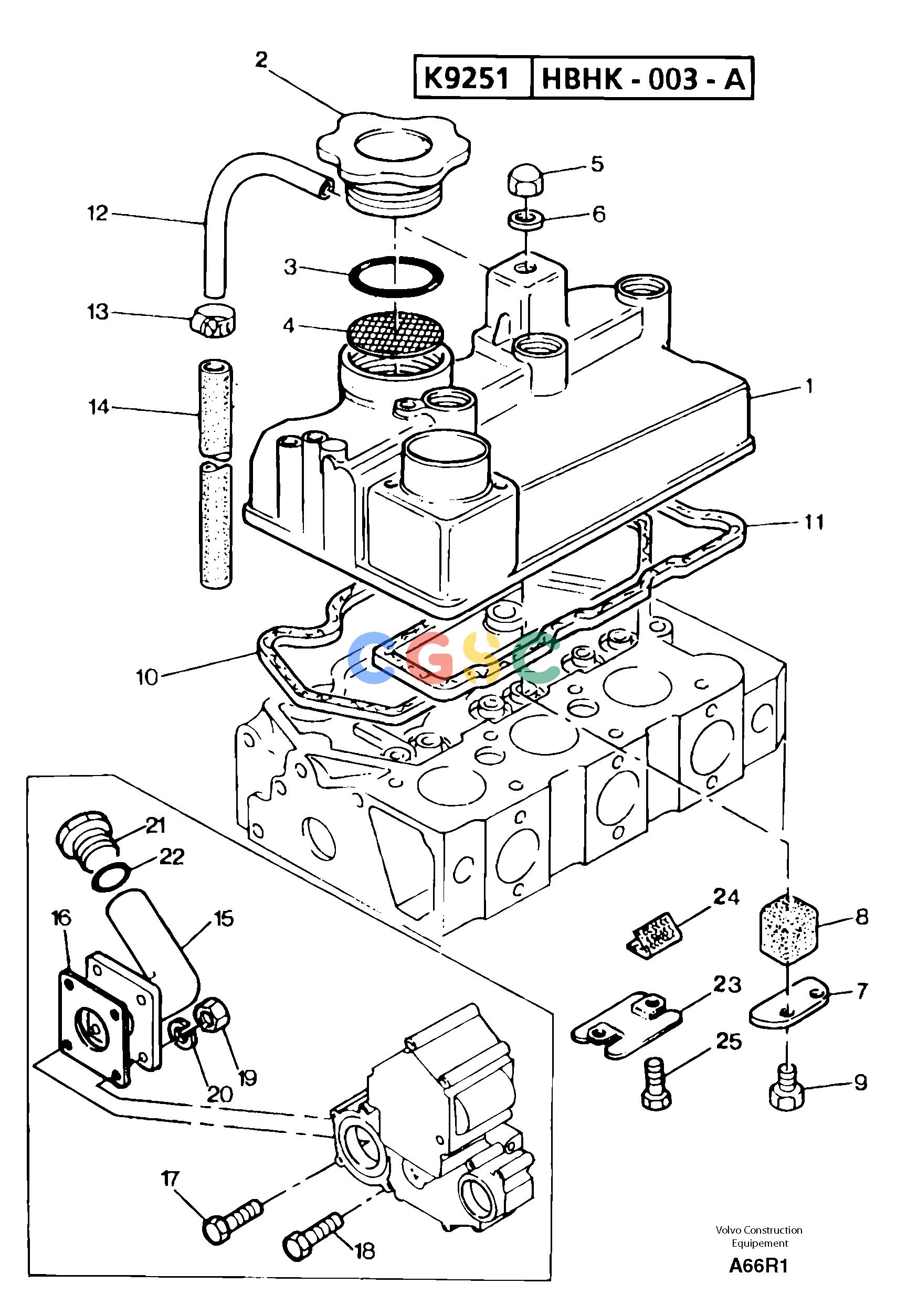 沃尔沃零件查询EC50 Lubrication oil filler and breatherTYPE 247. KR80667J-NoneNoneNoneNoneAutodata Volvo online