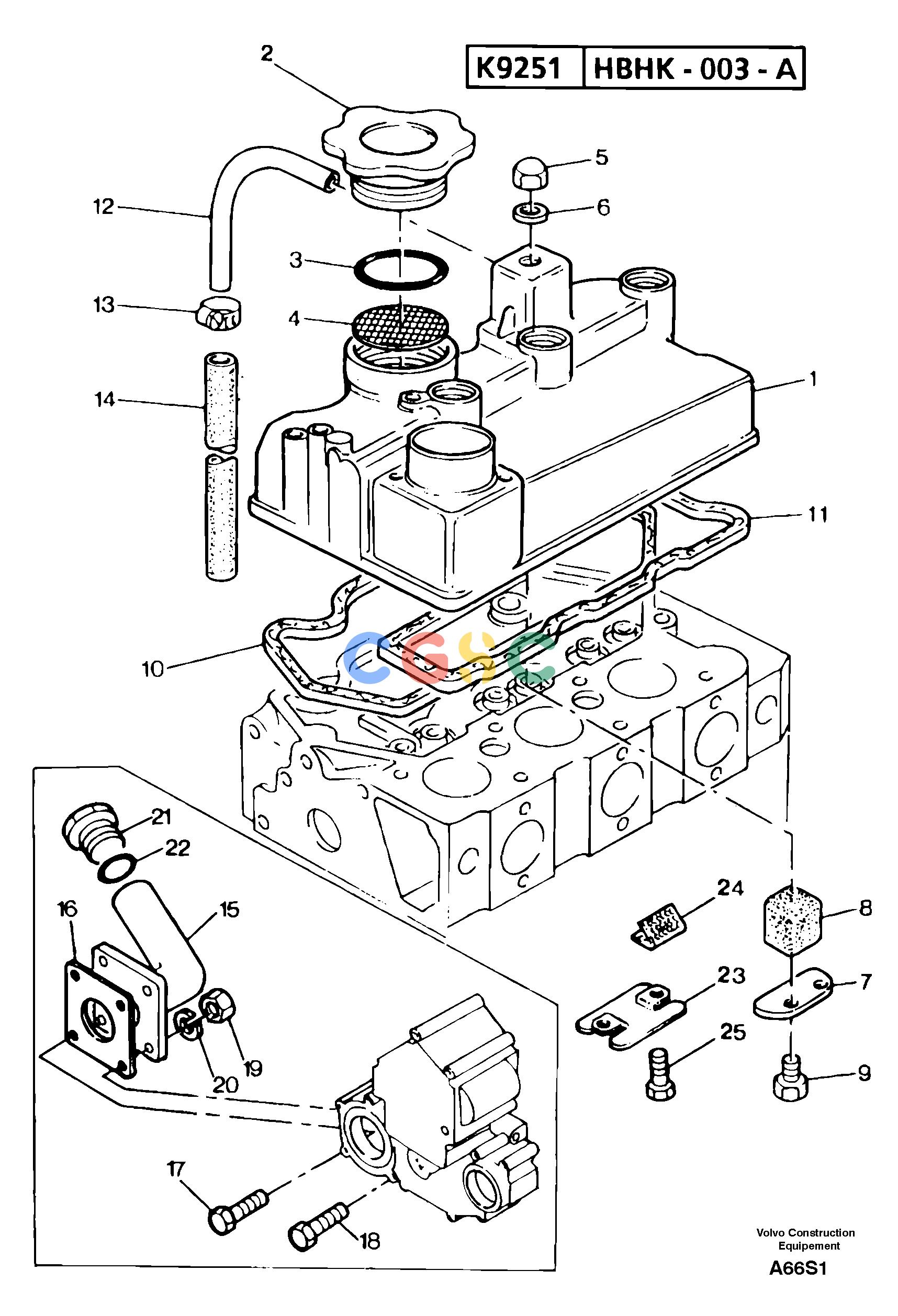 沃尔沃零件查询EW50 Lubrication oil filler and breatherTYPE 256. KR80667J-NoneNoneNoneNoneAutodata Volvo online