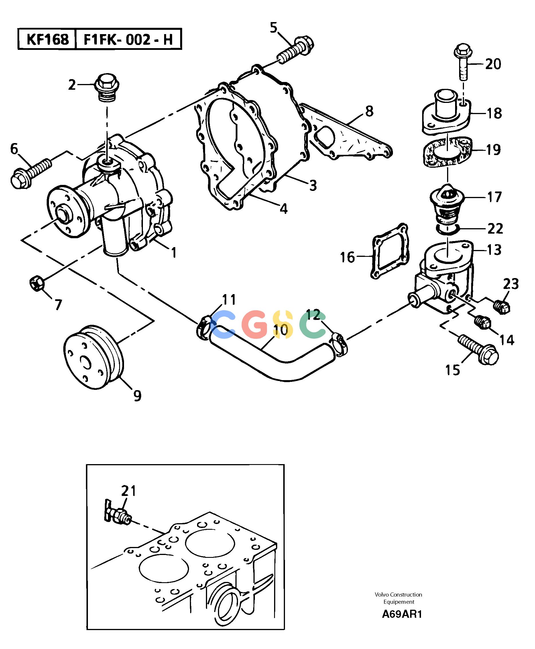 沃尔沃零件查询EC50 Water pump / thermostatTYPE 247KR80667U-NoneNoneNoneNoneAutodata Volvo online