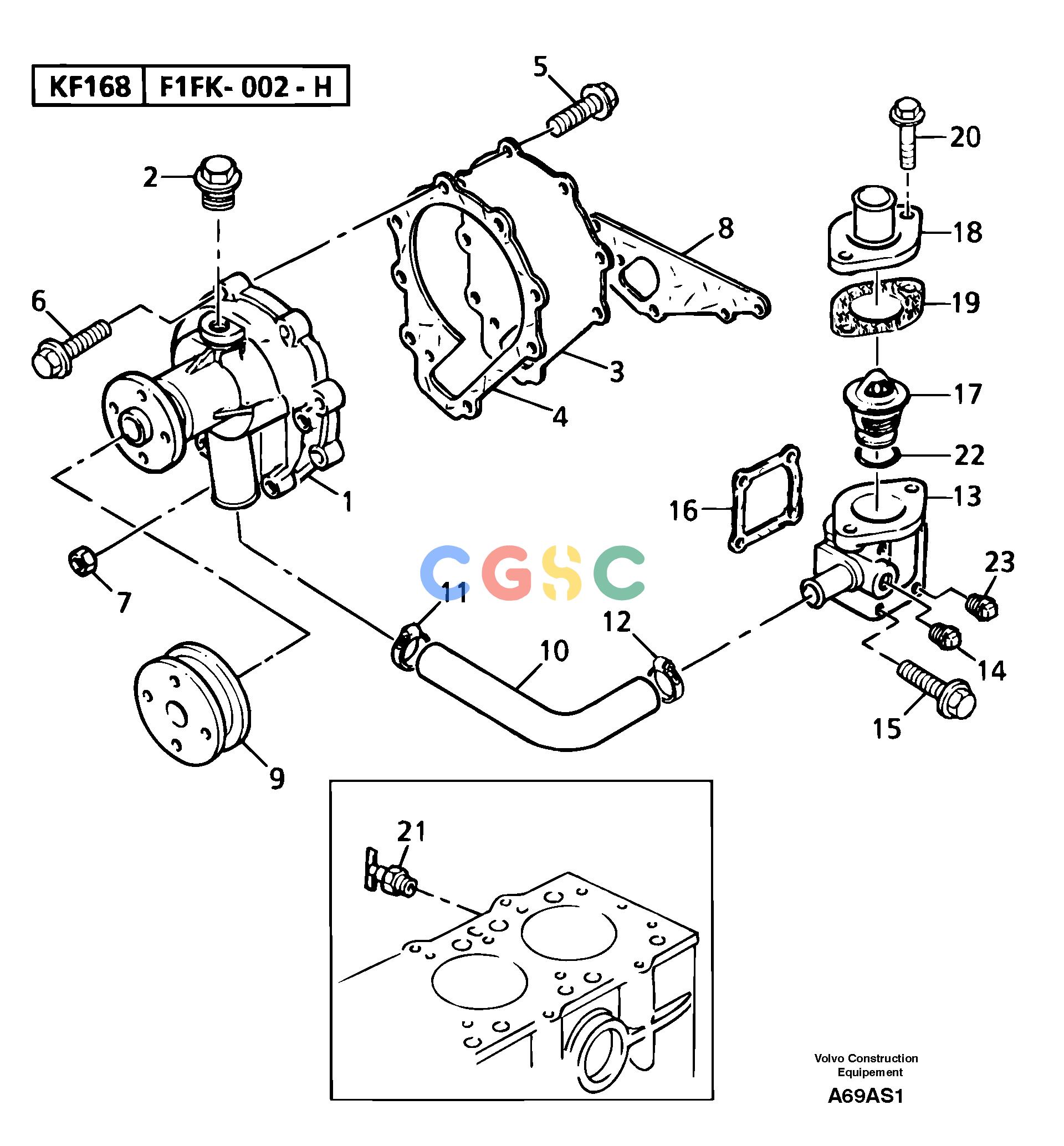 沃尔沃零件查询EW50 Water pump / thermostatTYPE 256KR80667U-NoneNoneNoneNoneAutodata Volvo online
