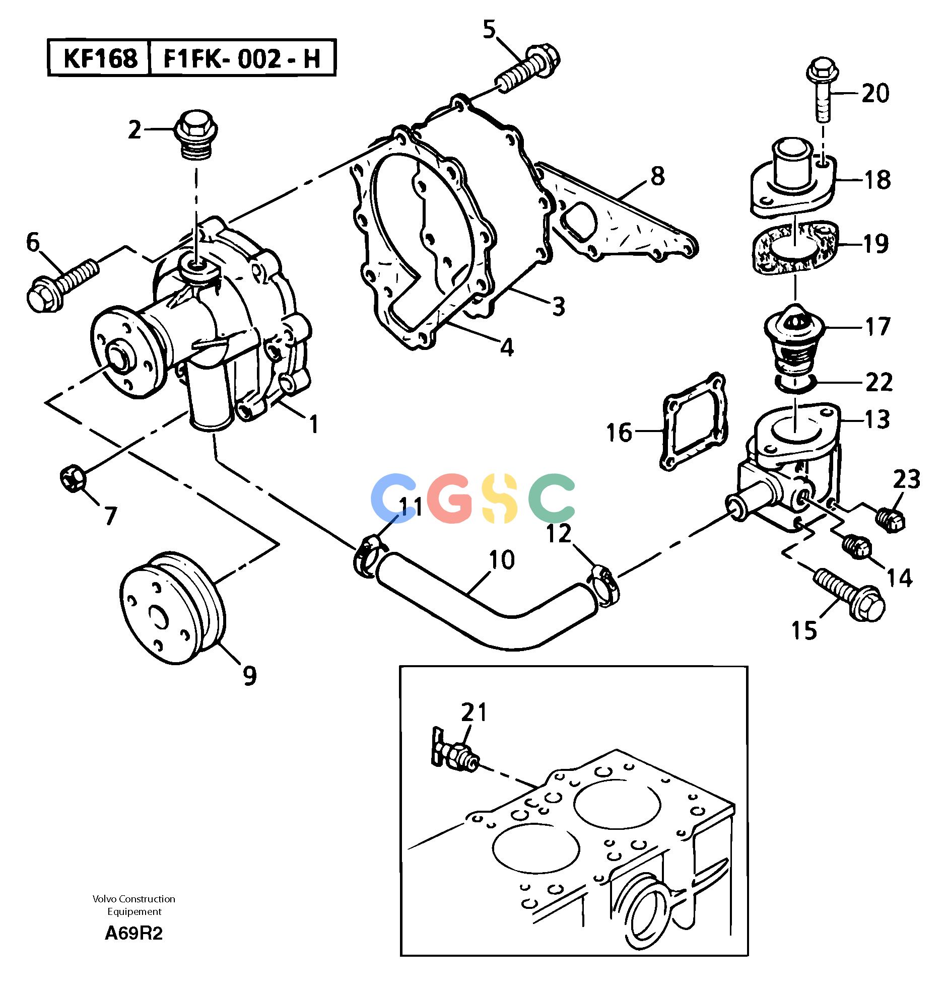 沃尔沃零件查询EC50VV Water pump / thermostatTYPE 247247.10151-NoneNoneNoneNoneAutodata Volvo online