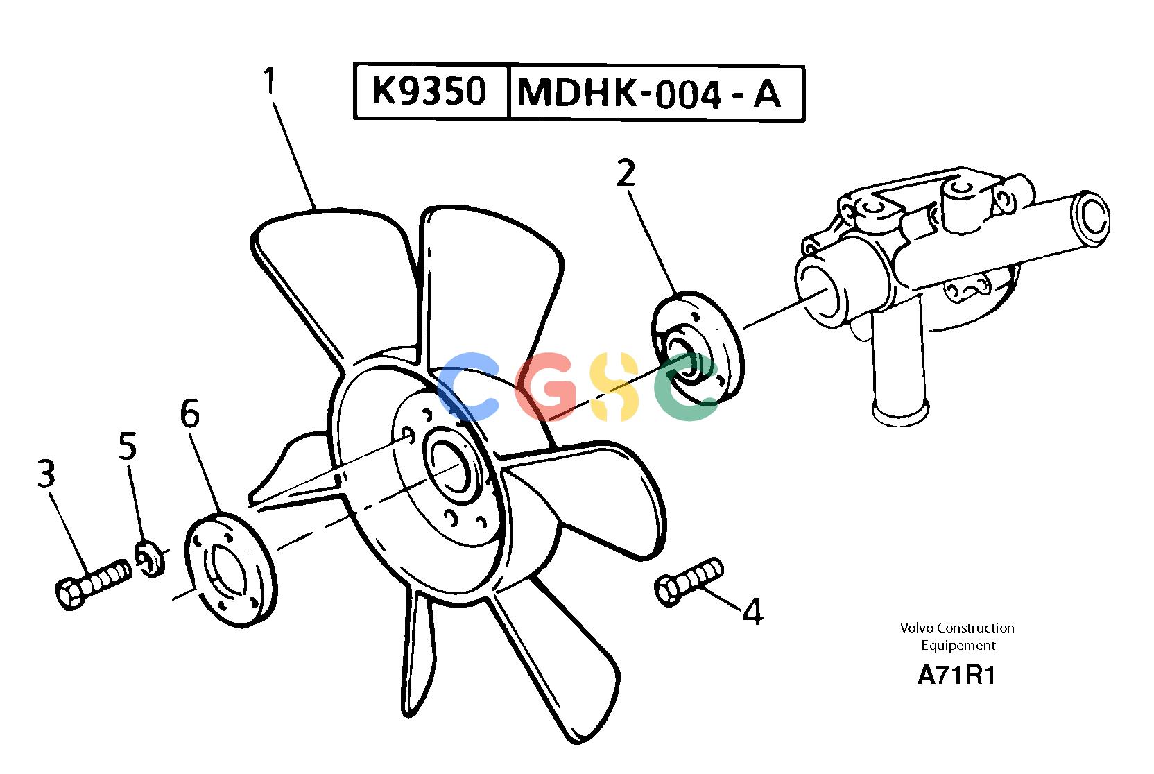 沃尔沃零件查询EC50 Fan and spacerTYPE 247. KR80667J-NoneNoneNoneNoneAutodata Volvo online