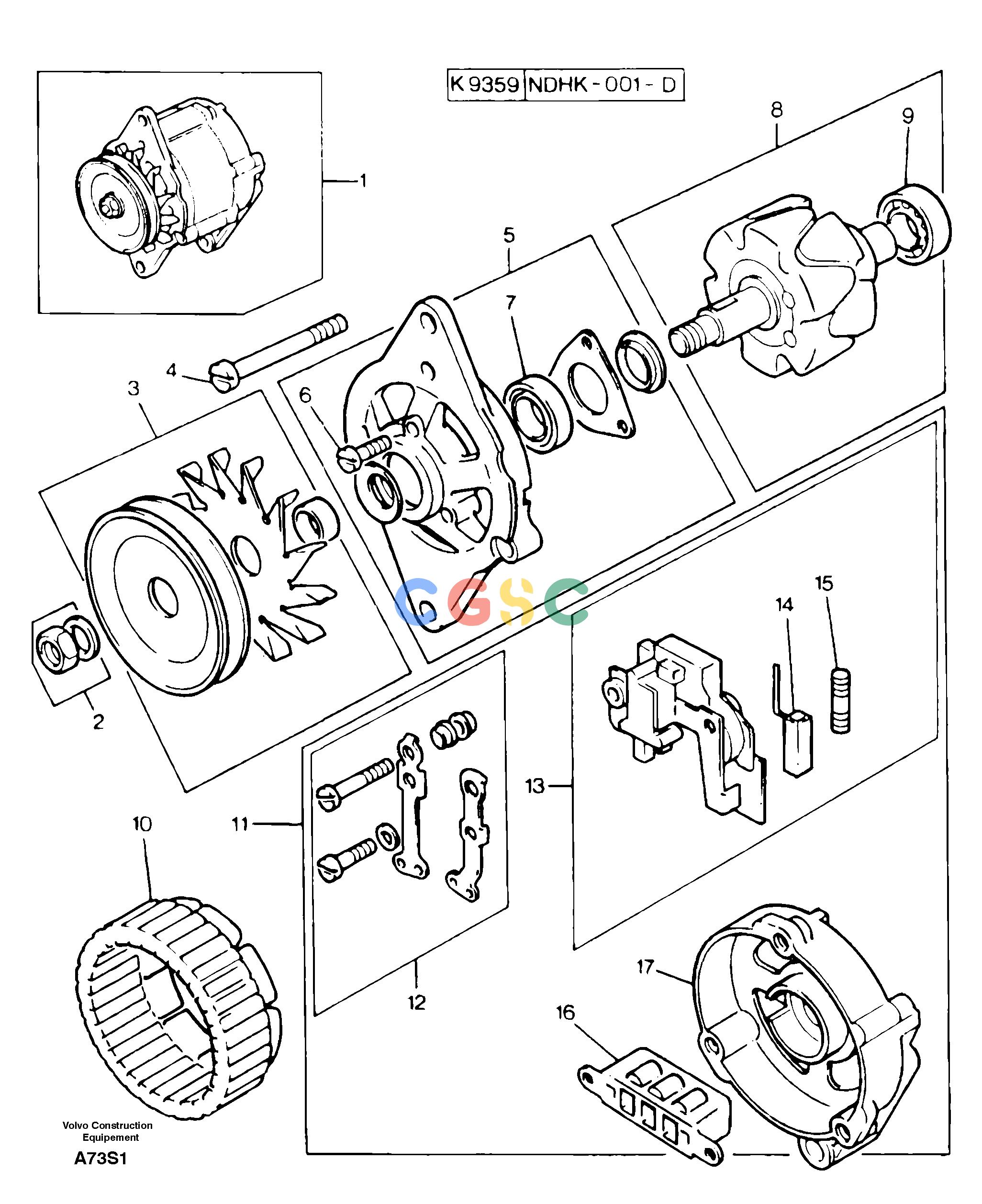 沃尔沃零件查询EW50 AlternatorTYPE 256.-NoneNoneNone12 V - 35 AAutodata Volvo online