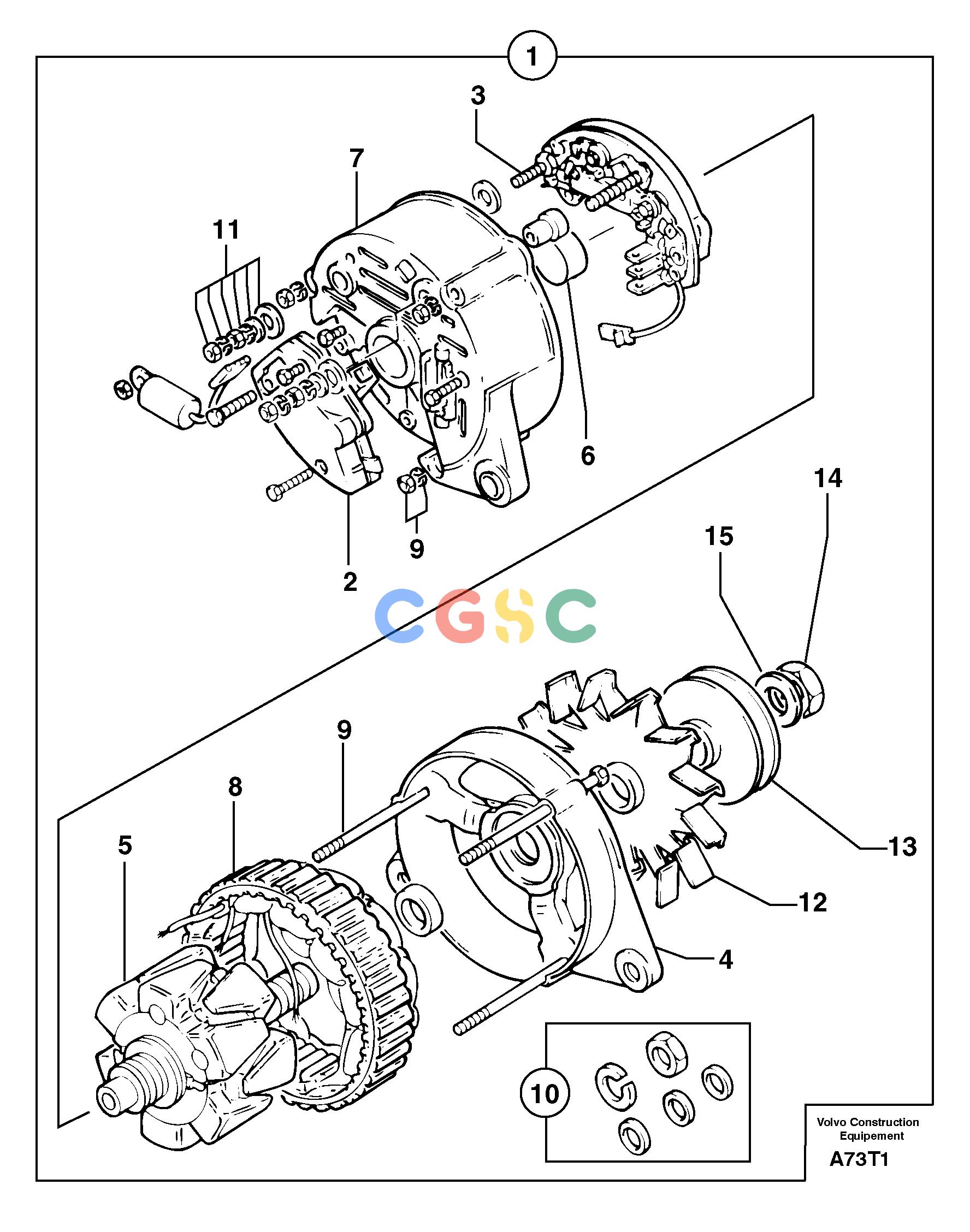 沃尔沃零件查询EW50VV AlternatorTYPE 256256.10151-NoneNoneNone12 V - 55 AAutodata Volvo online