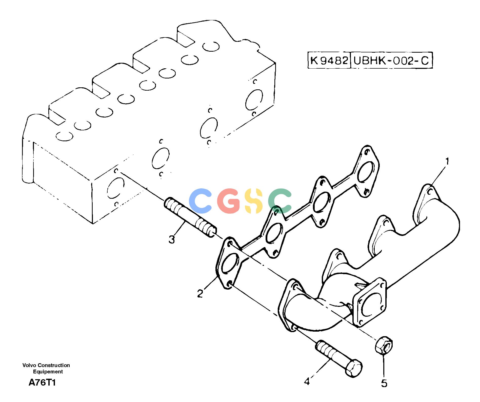沃尔沃零件查询EW50VV Exhaust manifoldTYPE 256256.10151-NoneNoneNoneNoneAutodata Volvo online