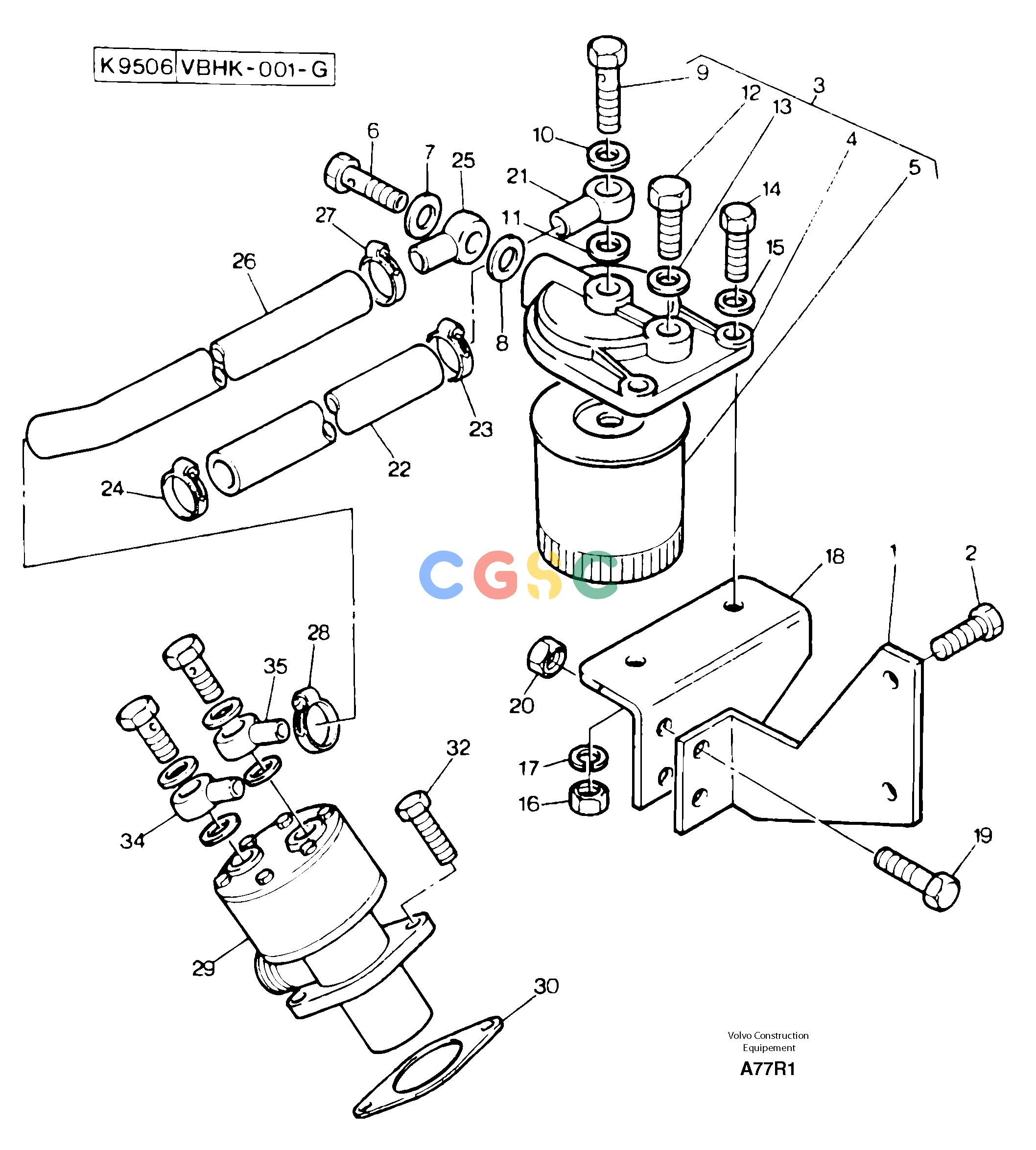 沃尔沃零件查询EC50 Low pressure fuel systemTYPE 247. KR80667J-NoneNoneNoneNoneAutodata Volvo online