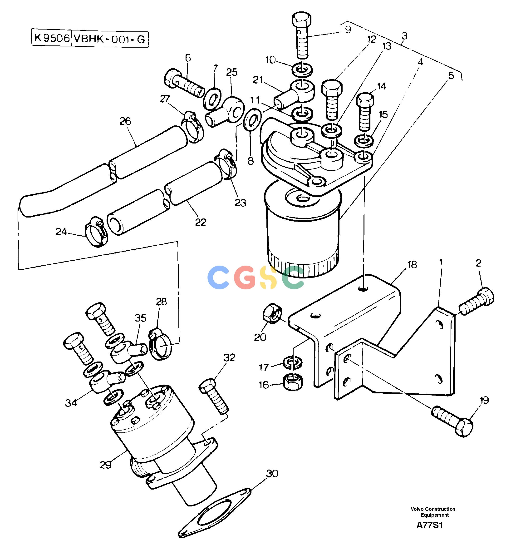 沃尔沃零件查询EW50 Low pressure fuel systemTYPE 256. KR80667J-NoneNoneNoneNoneAutodata Volvo online