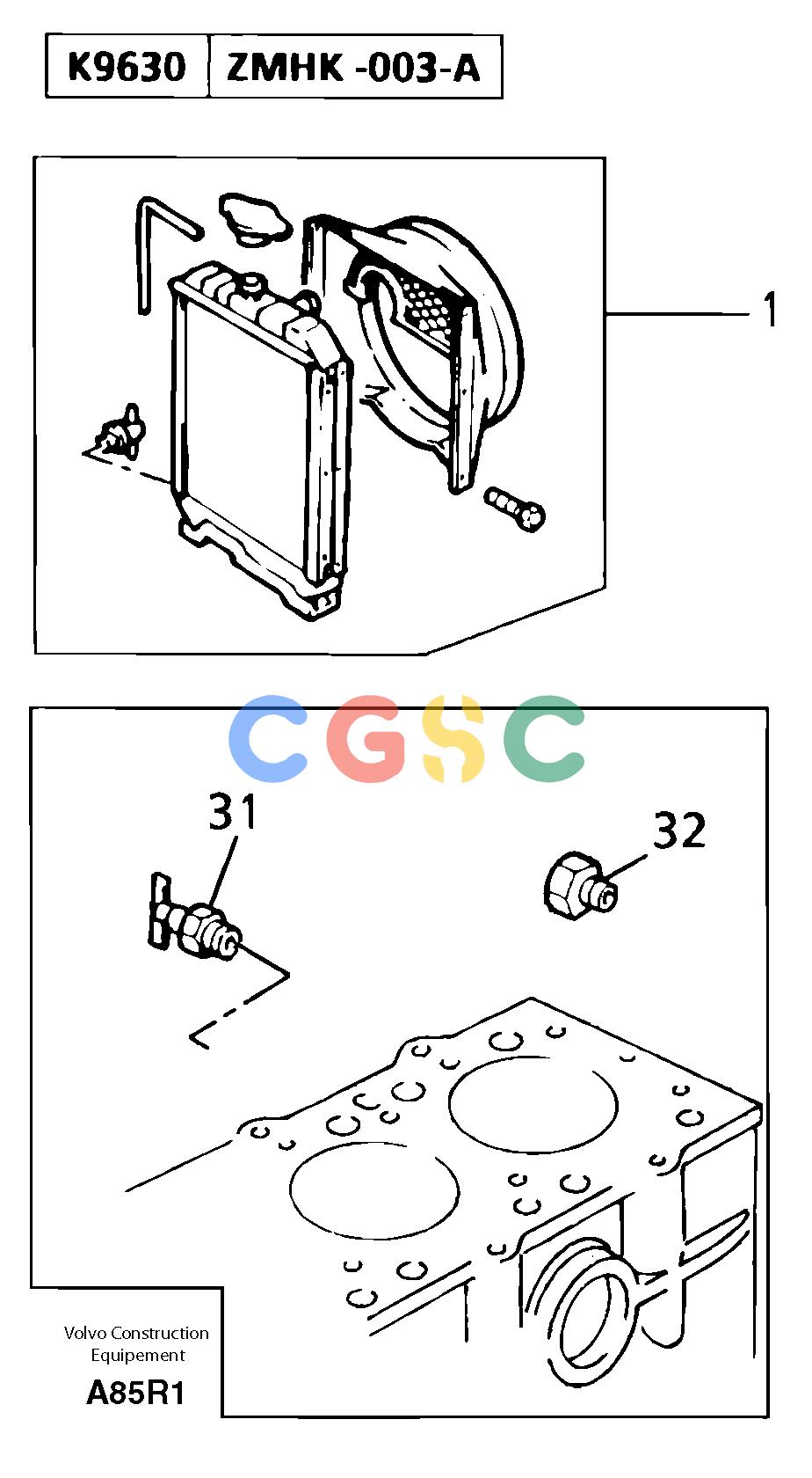 沃尔沃零件查询EC50 Radiator ( water )TYPE 247.-NoneNoneNoneNoneAutodata Volvo online