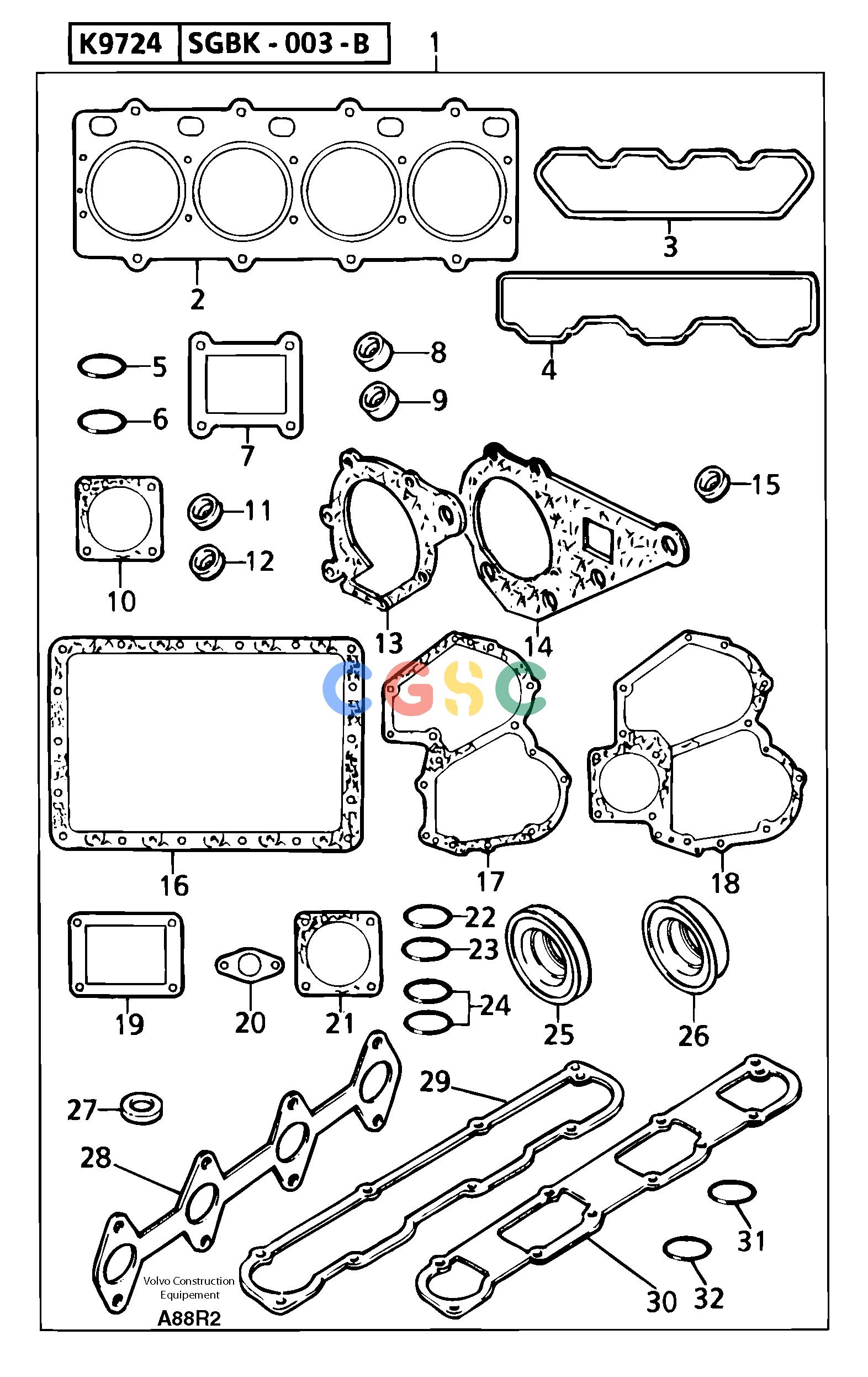 沃尔沃零件查询EC50VV Engine gasket kitTYPE 247247.10151-NoneNoneNoneNoneAutodata Volvo online