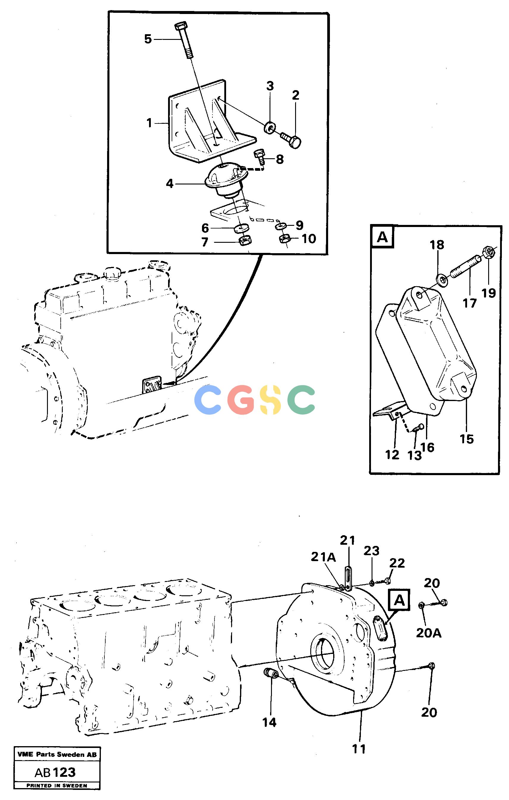 沃尔沃零件查询L50 Engine support and flywheel housingL50 S/N 6401- / 60301- USA NoneNoneNoneAutodata Volvo online