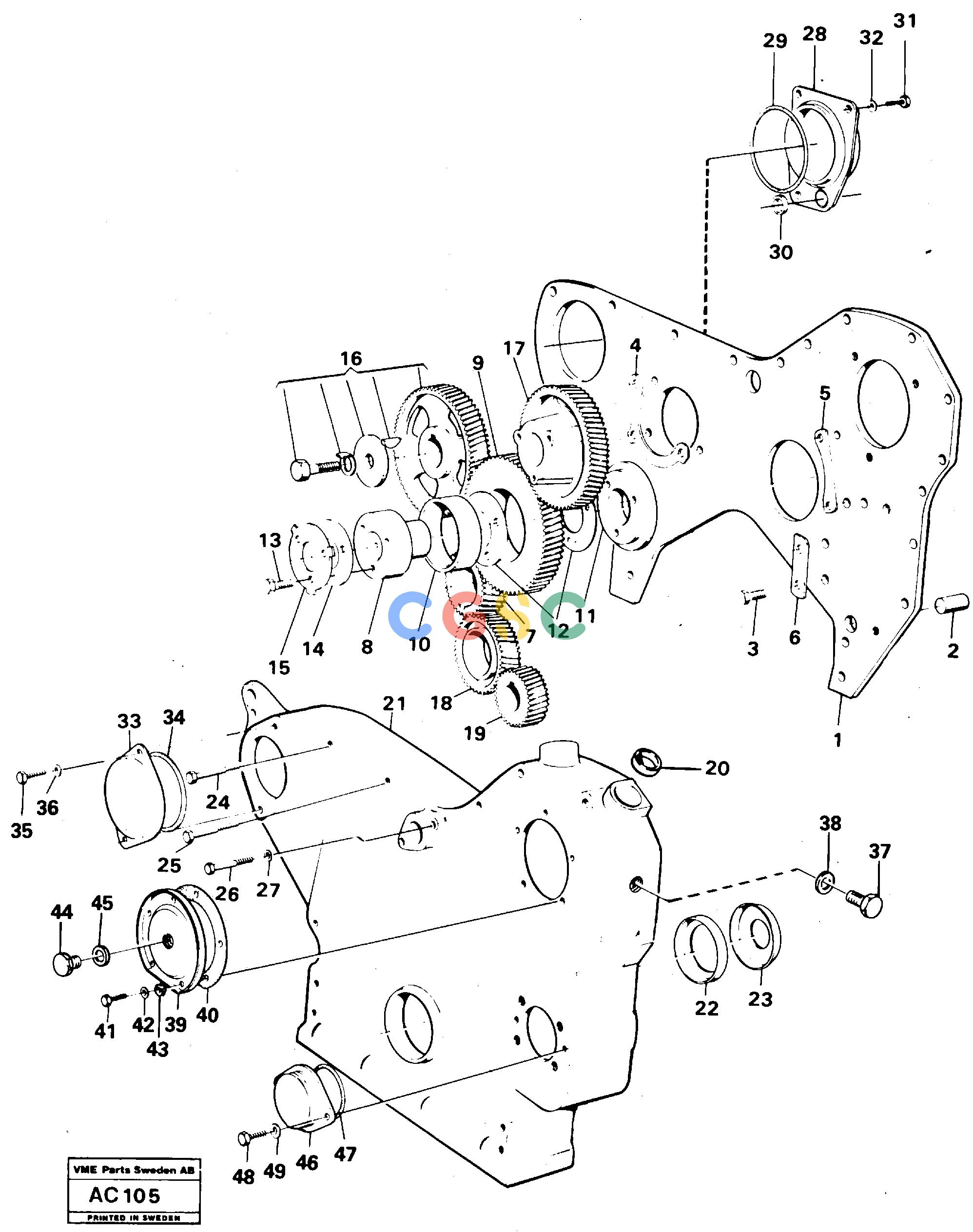 沃尔沃零件查询L70 Timing gear casing and timing gearsL70 S/N 7401- / 60501- USA NoneNoneNoneAutodata Volvo online