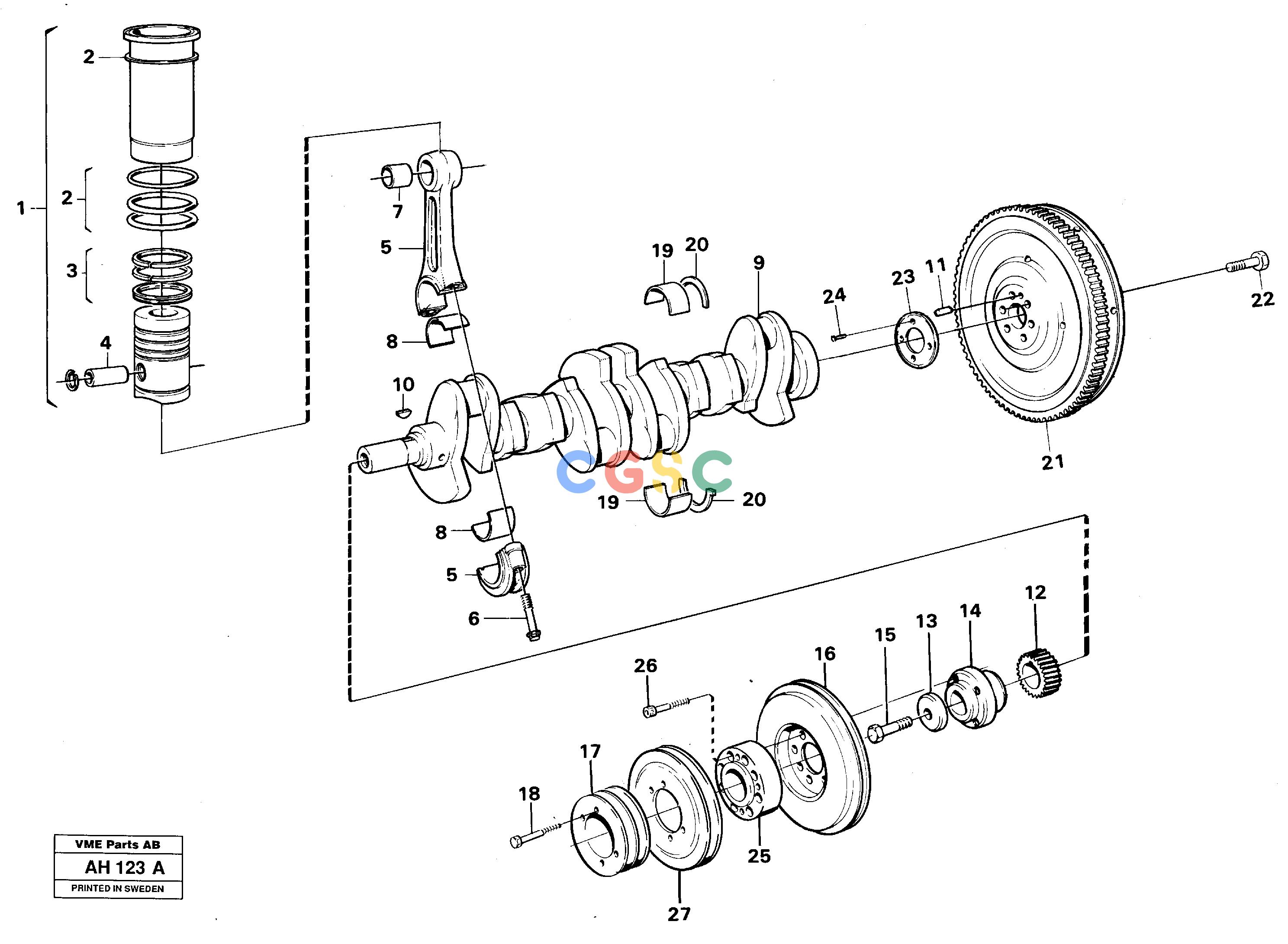 沃尔沃零件查询L90B VOLVO BM Crankshaft and related partsVOLVO BM L90B NoneNoneNoneAutodata Volvo online