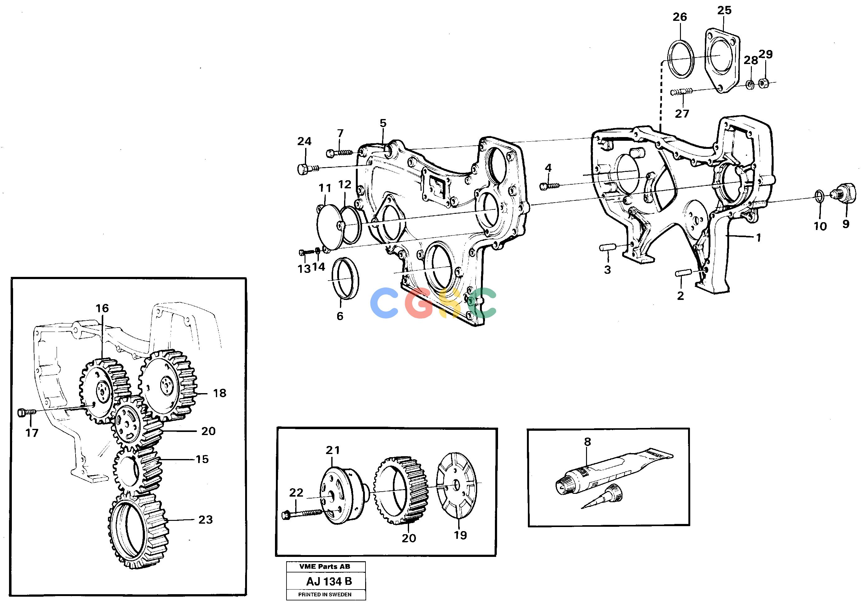 沃尔沃零件查询L120B VOLVO BM Timing gear casing and gearsVOLVO BM L120B NoneNoneNoneAutodata Volvo online