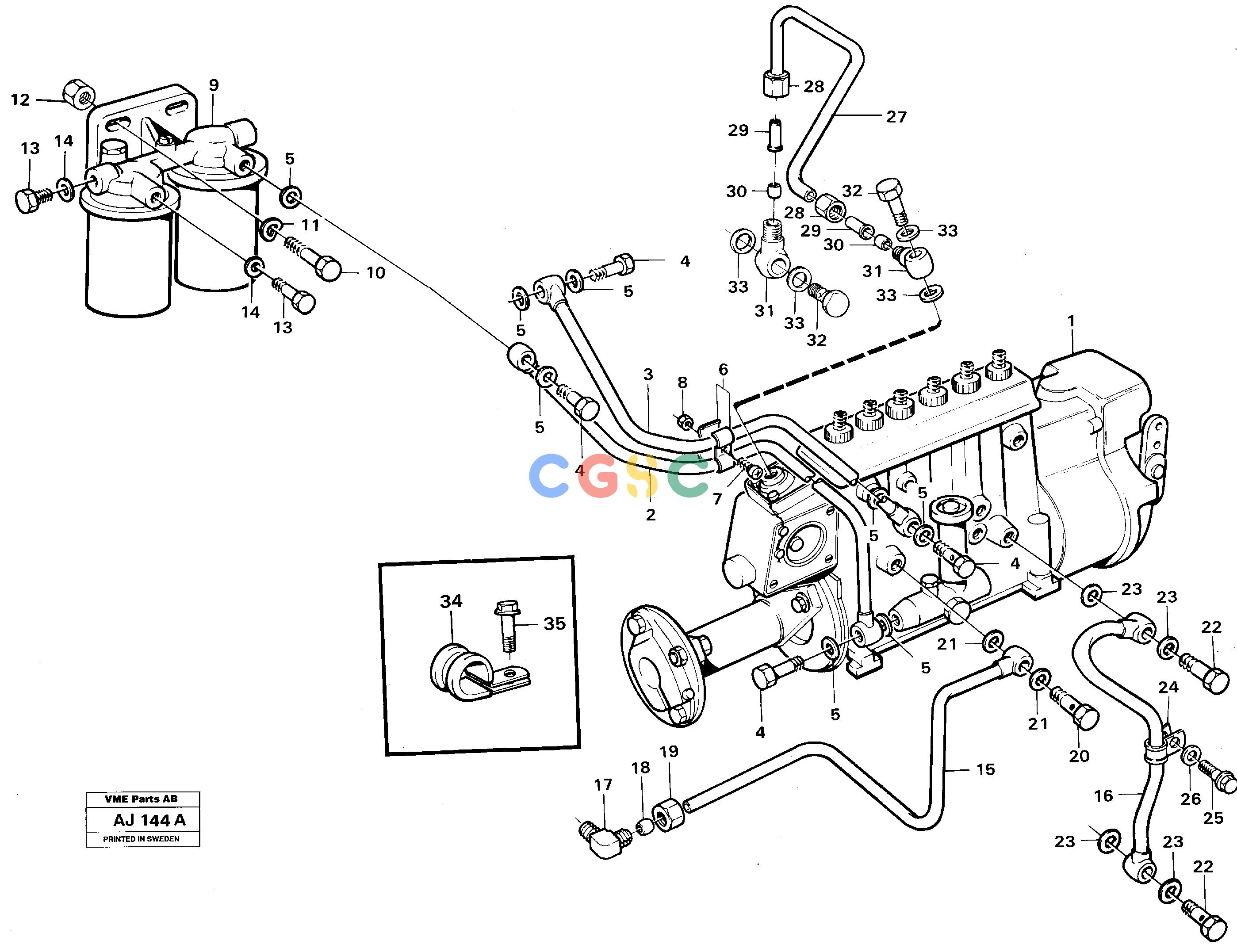 沃尔沃零件查询L120B VOLVO BM Fuel pipes, fuel injection pump - fuel filterVOLVO BM L120B NoneNoneNoneAutodata Volvo online