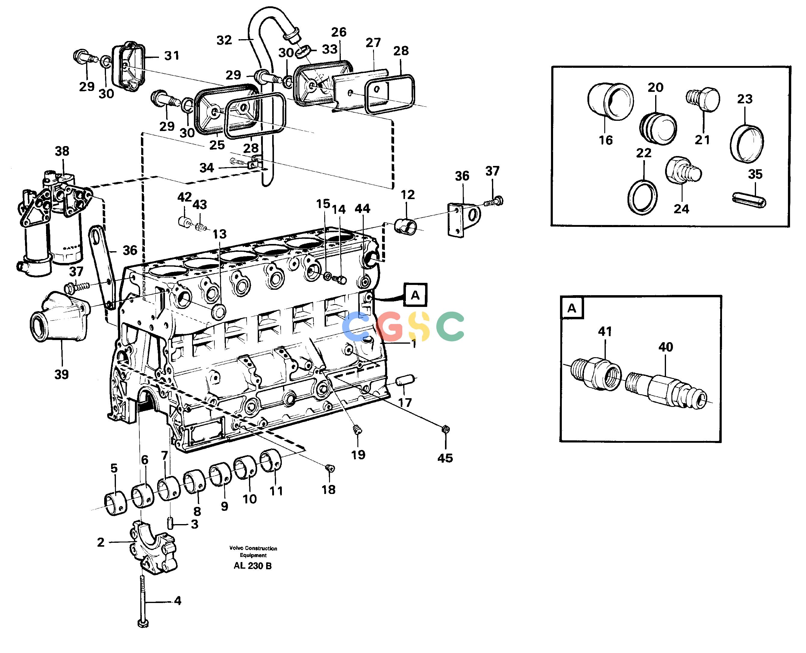 沃尔沃零件查询L70B/L70C VOLVO BM Cylinder blockVOLVO BM L70B/L70C SER NO - 13115 NoneNoneNoneAutodata Volvo online