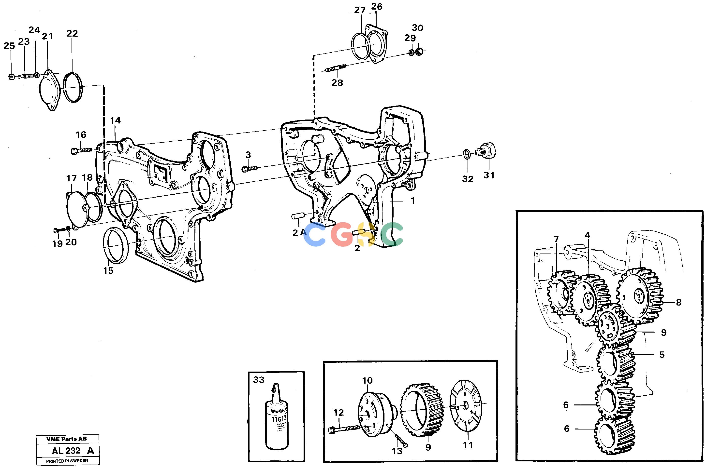 沃尔沃零件查询L70B/L70C VOLVO BM Timing gear casingVOLVO BM L70B/L70C SER NO - 13115 NoneNoneNoneAutodata Volvo online