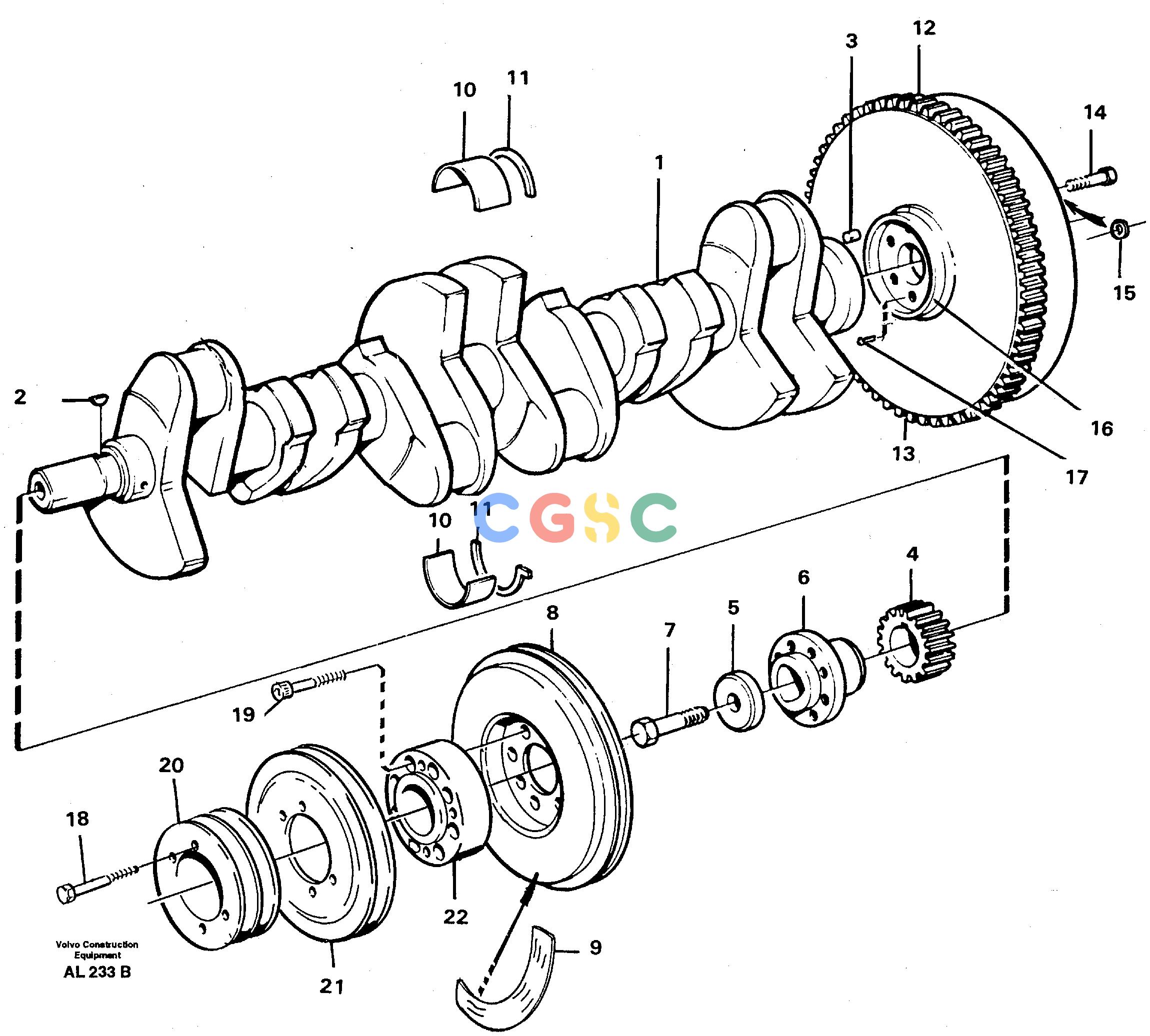 沃尔沃零件查询L70B/L70C VOLVO BM Crankshaft and related partsVOLVO BM L70B/L70C SER NO - 13115TD61GD-TD63KDENoneNoneNoneAutodata Volvo online