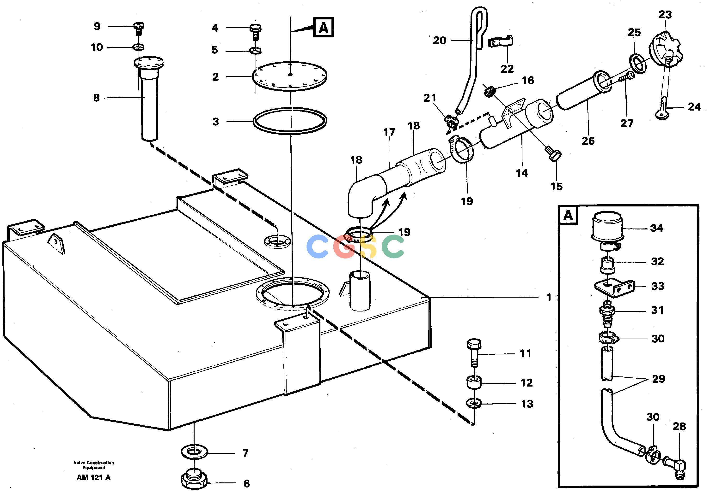 沃尔沃零件查询L330C VOLVO BM Fuel tank with fitting partsVOLVO BM L330C SER NO - 60187 NoneNoneNoneAutodata Volvo online