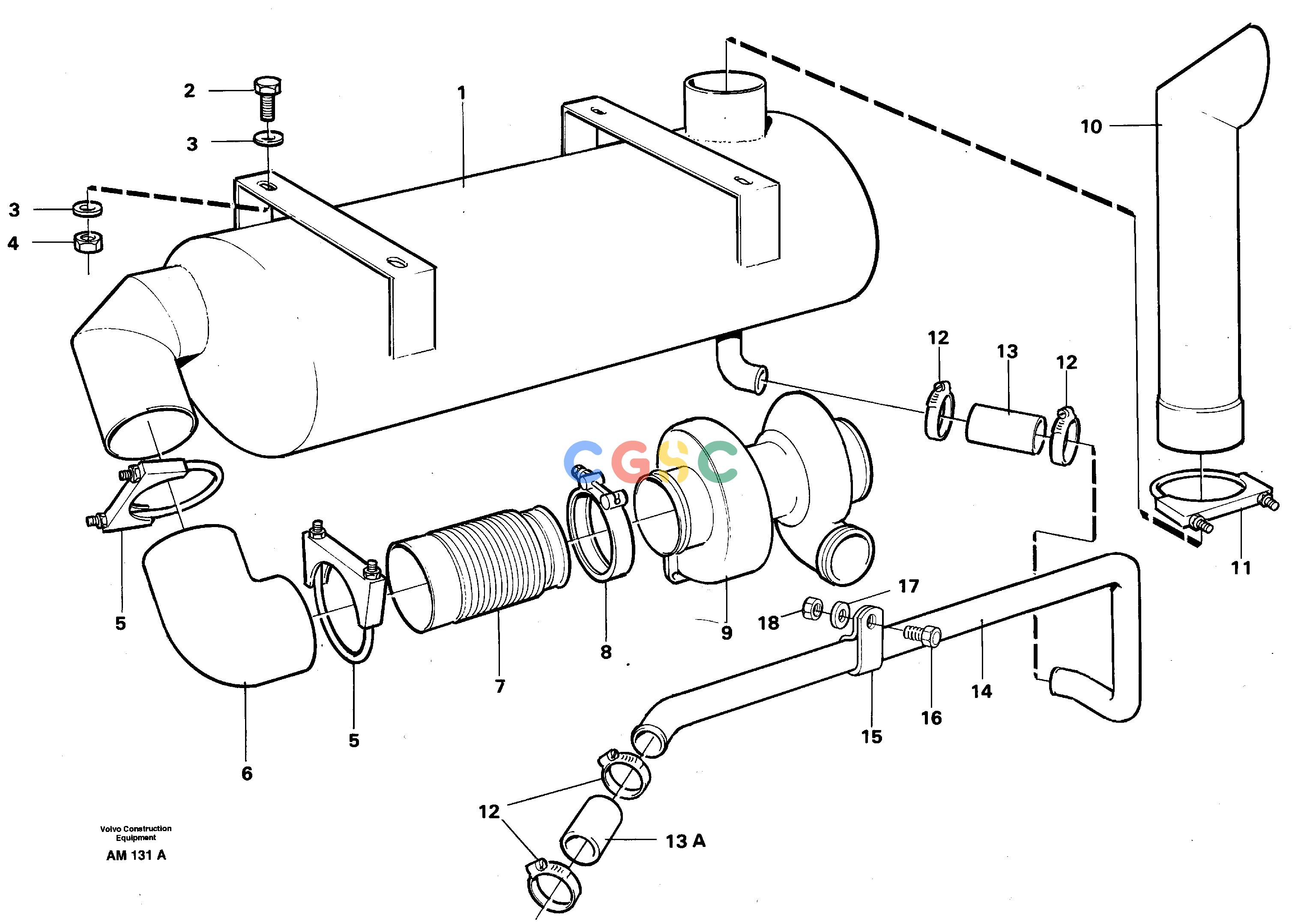 沃尔沃零件查询L330C VOLVO BM Exhaust systemVOLVO BM L330C SER NO - 60187 NoneNoneNoneAutodata Volvo online