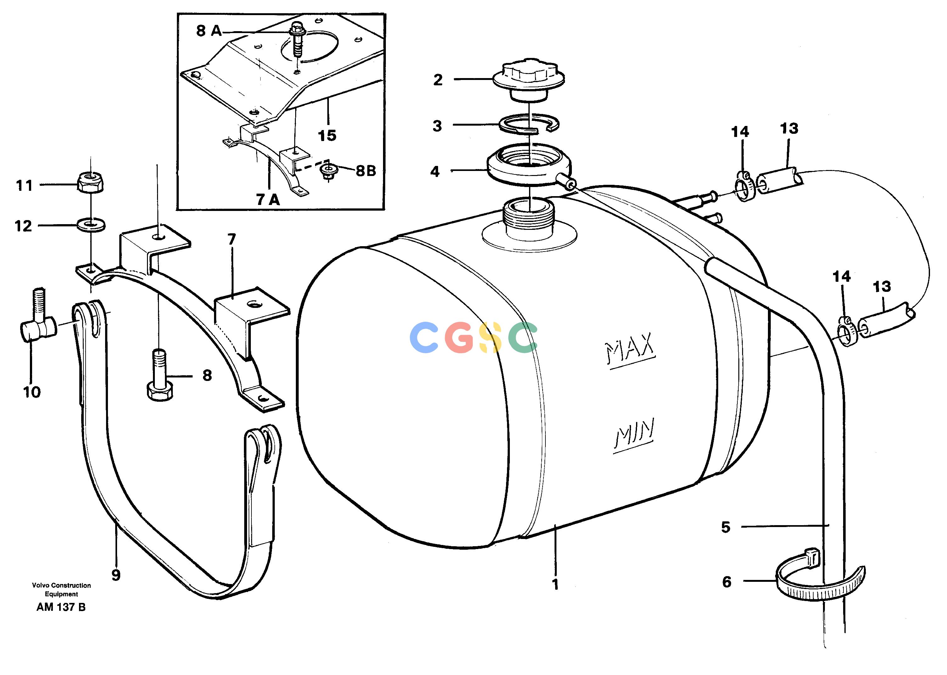 沃尔沃零件查询L330C VOLVO BM Expansion tank with bracketVOLVO BM L330C SER NO - 60187 NoneNoneNoneAutodata Volvo online