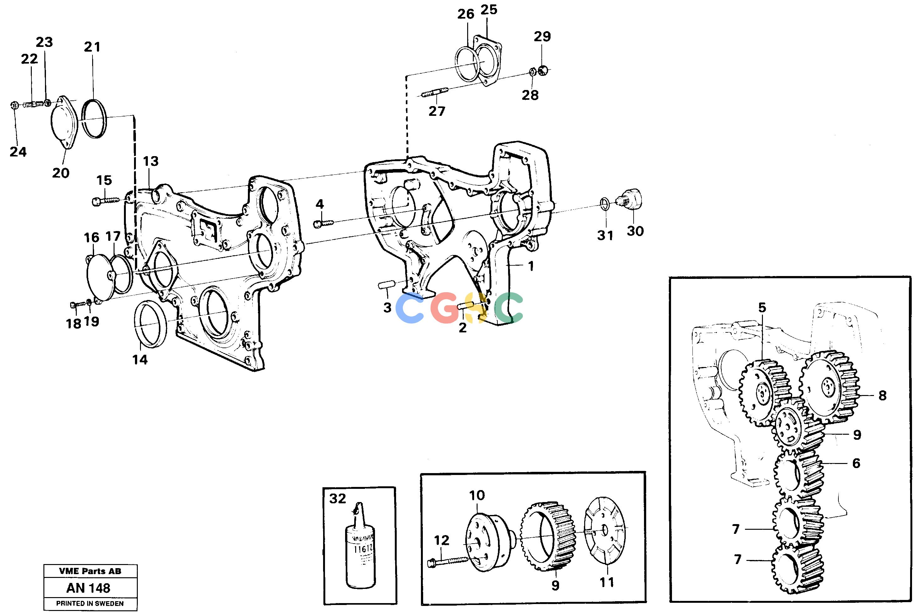 沃尔沃零件查询L90C VOLVO BM Timing gear casingVOLVO BM L90C SER NO - 14304 NoneNoneNoneAutodata Volvo online