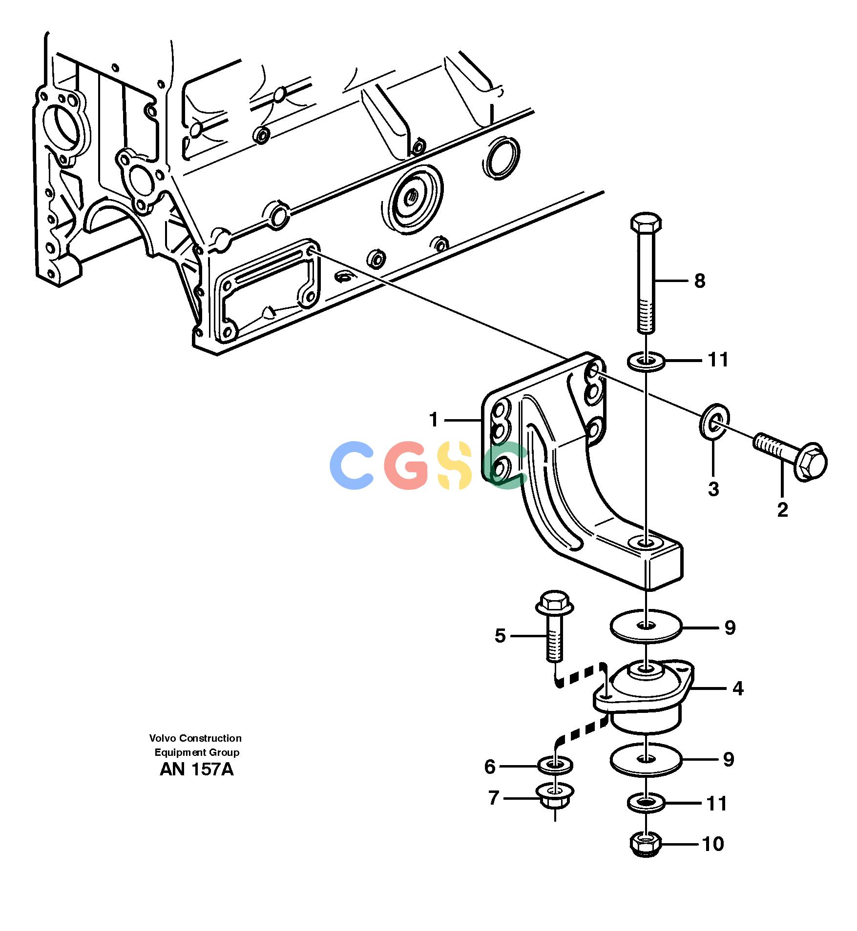 沃尔沃零件查询L90C VOLVO BM Engine mountingVOLVO BM L90C SER NO - 14304 NoneNoneNoneAutodata Volvo online