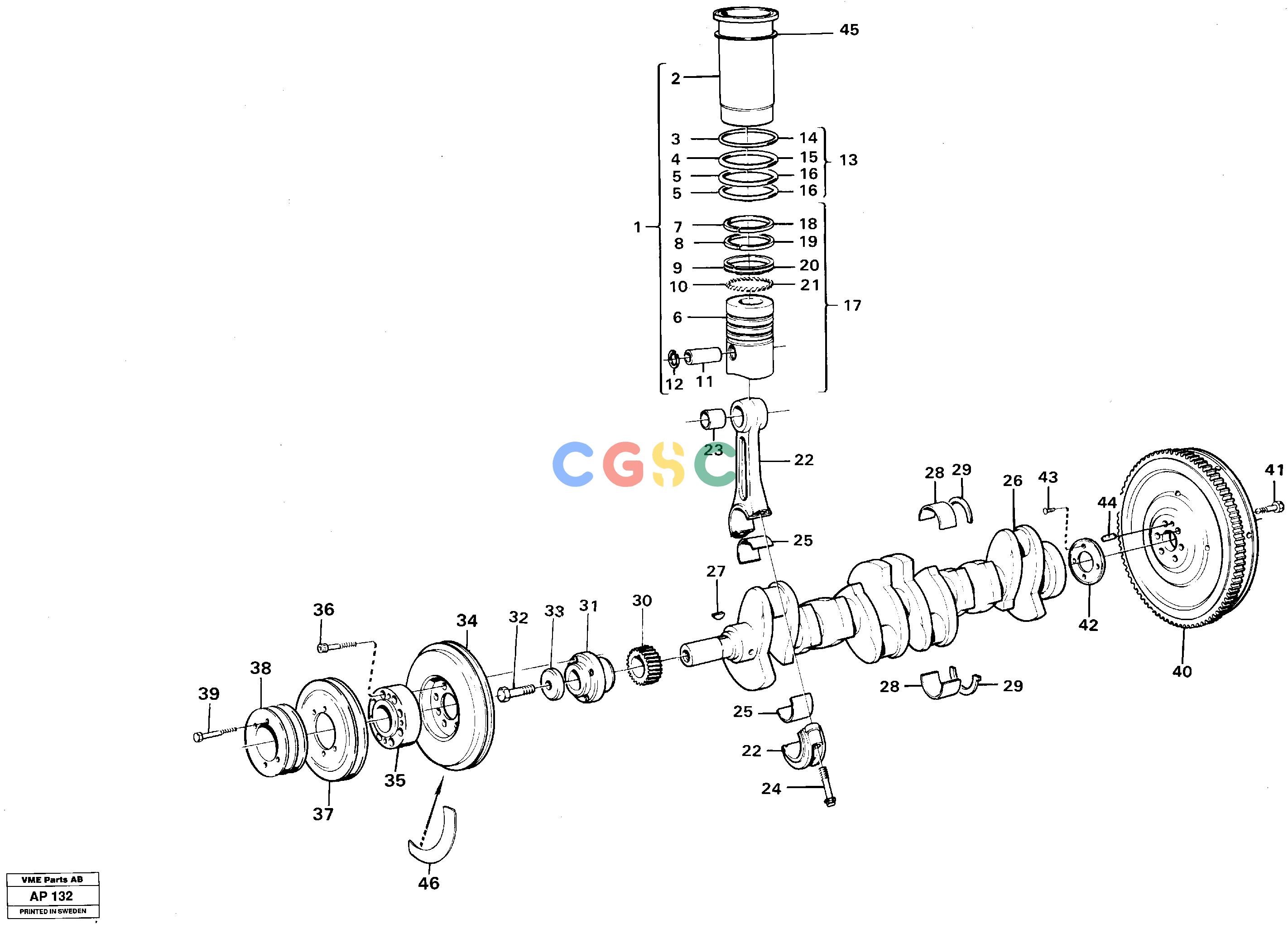 沃尔沃零件查询L120C VOLVO BM Crankshaft and related partsVOLVO BM L120C SER NO - 11318275641-276900NoneNoneNoneAutodata Volvo online