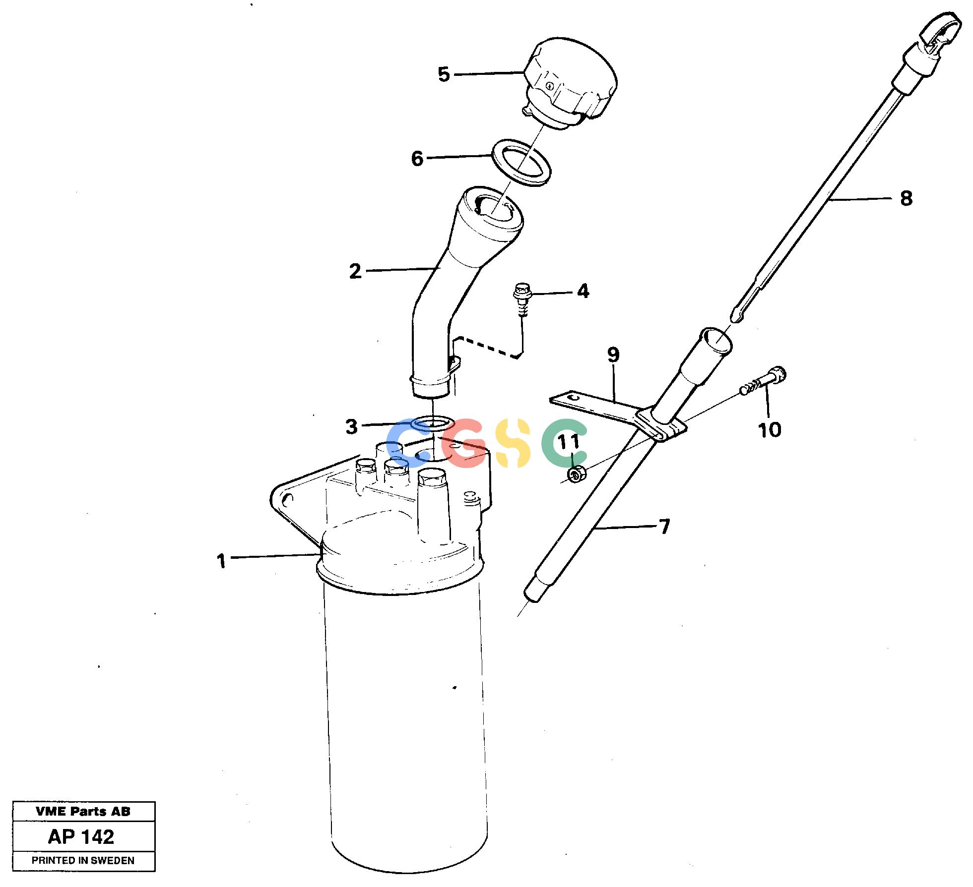 沃尔沃零件查询L120C VOLVO BM Oil filler and dipstickVOLVO BM L120C SER NO - 11318 NoneNoneNoneAutodata Volvo online