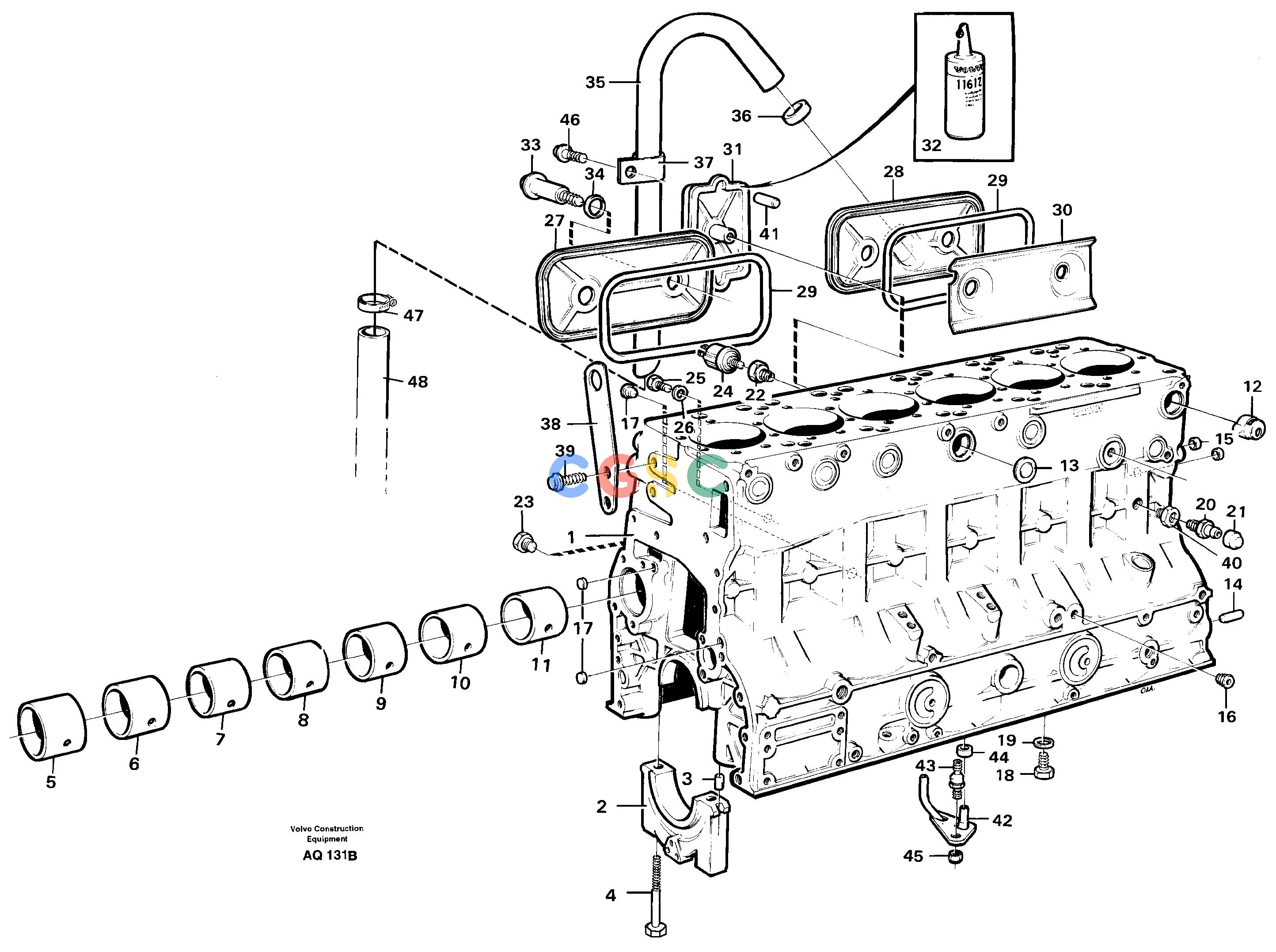 沃尔沃零件查询L120C Cylinder blockS/N 11319-SWE, S/N 61677-USA, S/N 70075-BRA477990-8192730NoneNoneNoneAutodata Volvo online