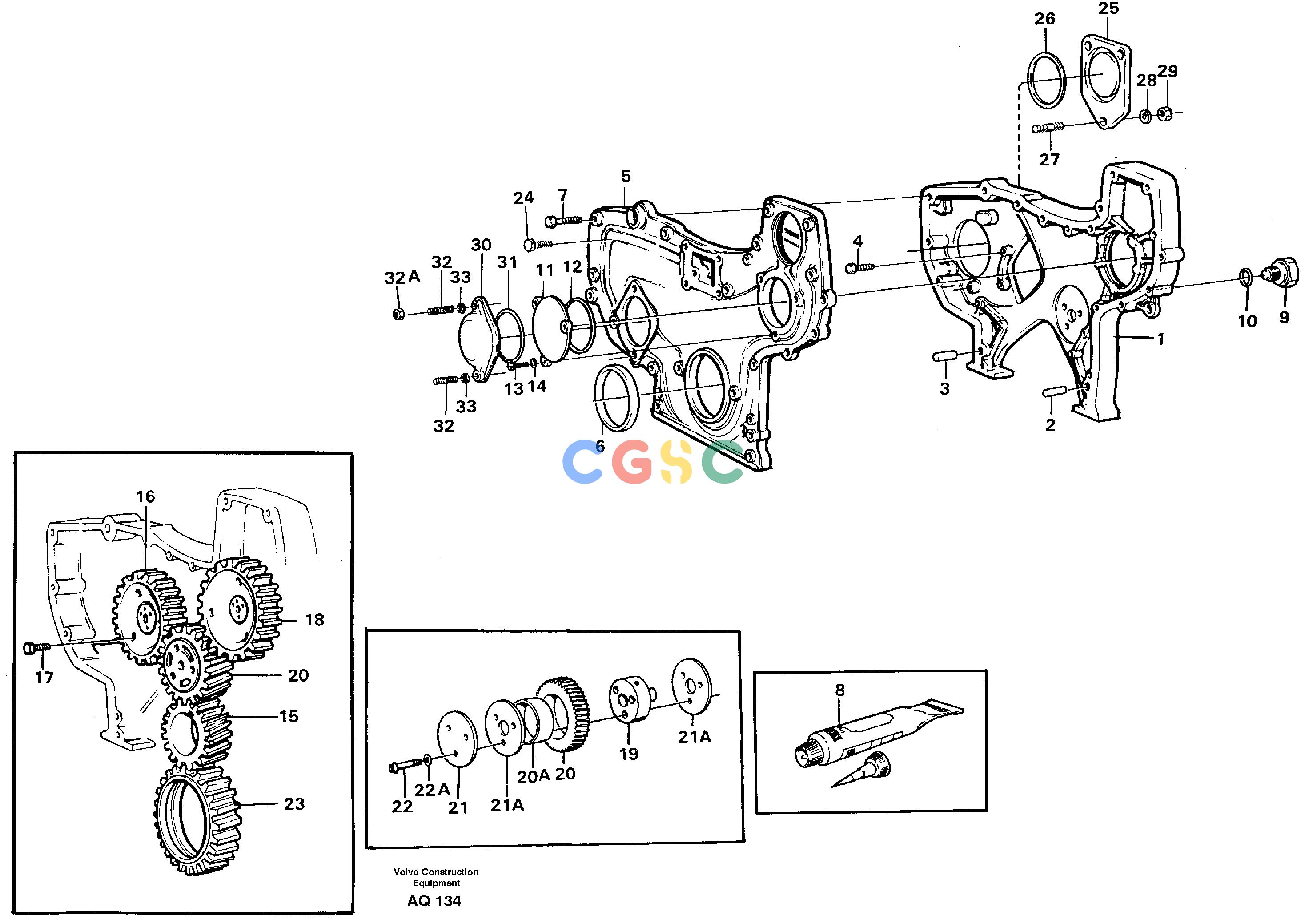 沃尔沃零件查询L120C Timing gear casing and gearsS/N 11319-SWE, S/N 61677-USA, S/N 70075-BRA NoneNoneNoneAutodata Volvo online