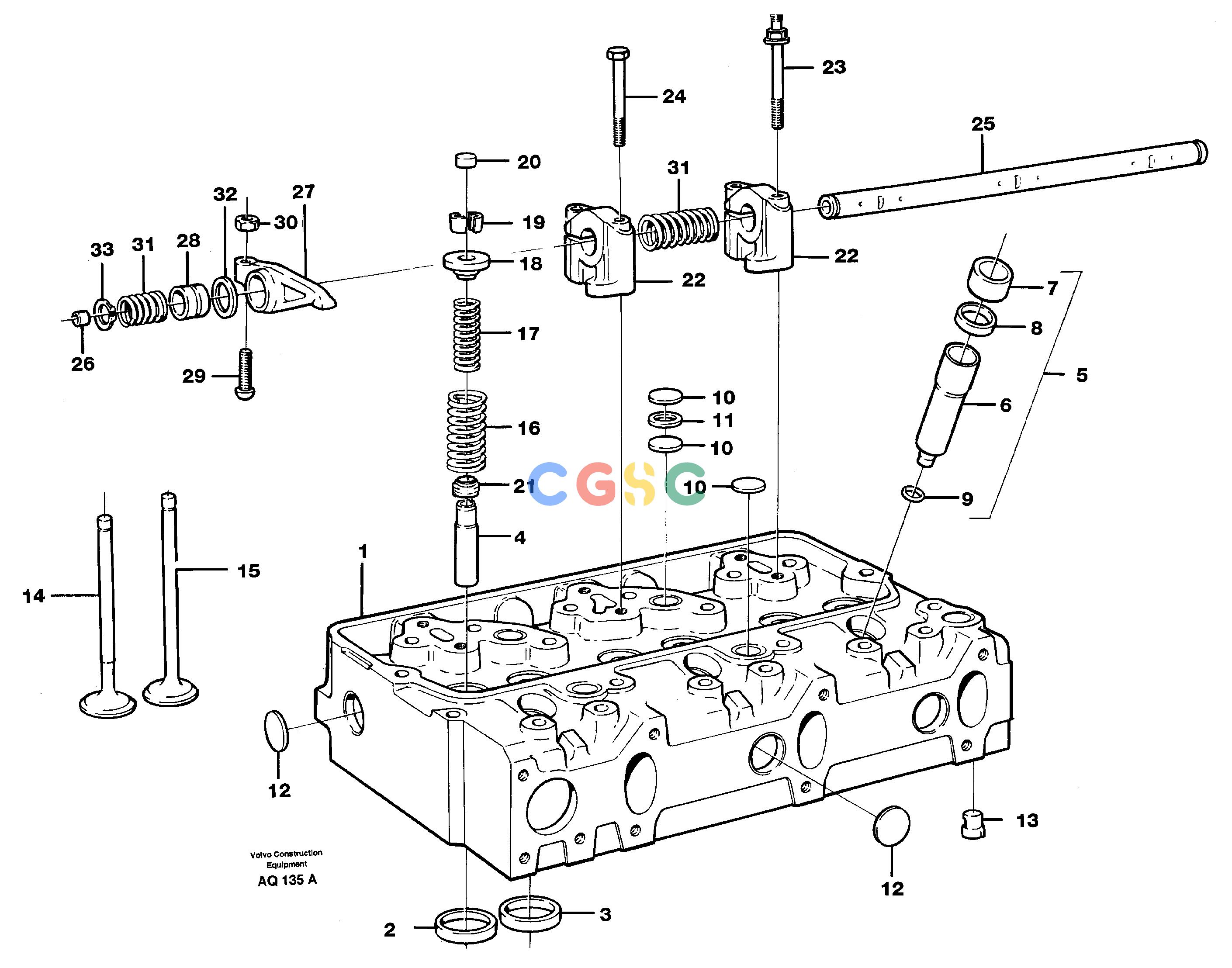 沃尔沃零件查询L120C Cylinder headS/N 11319-SWE, S/N 61677-USA, S/N 70075-BRA NoneNoneNoneAutodata Volvo online