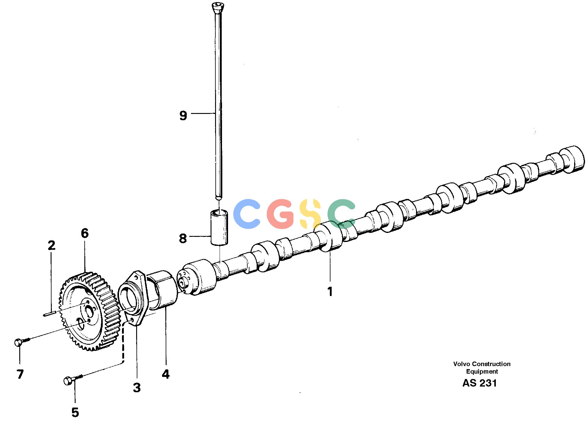 沃尔沃零件查询L70C CamshaftSER NO 13116-, SER NO BRAZIL 70007- NoneNoneNoneAutodata Volvo online