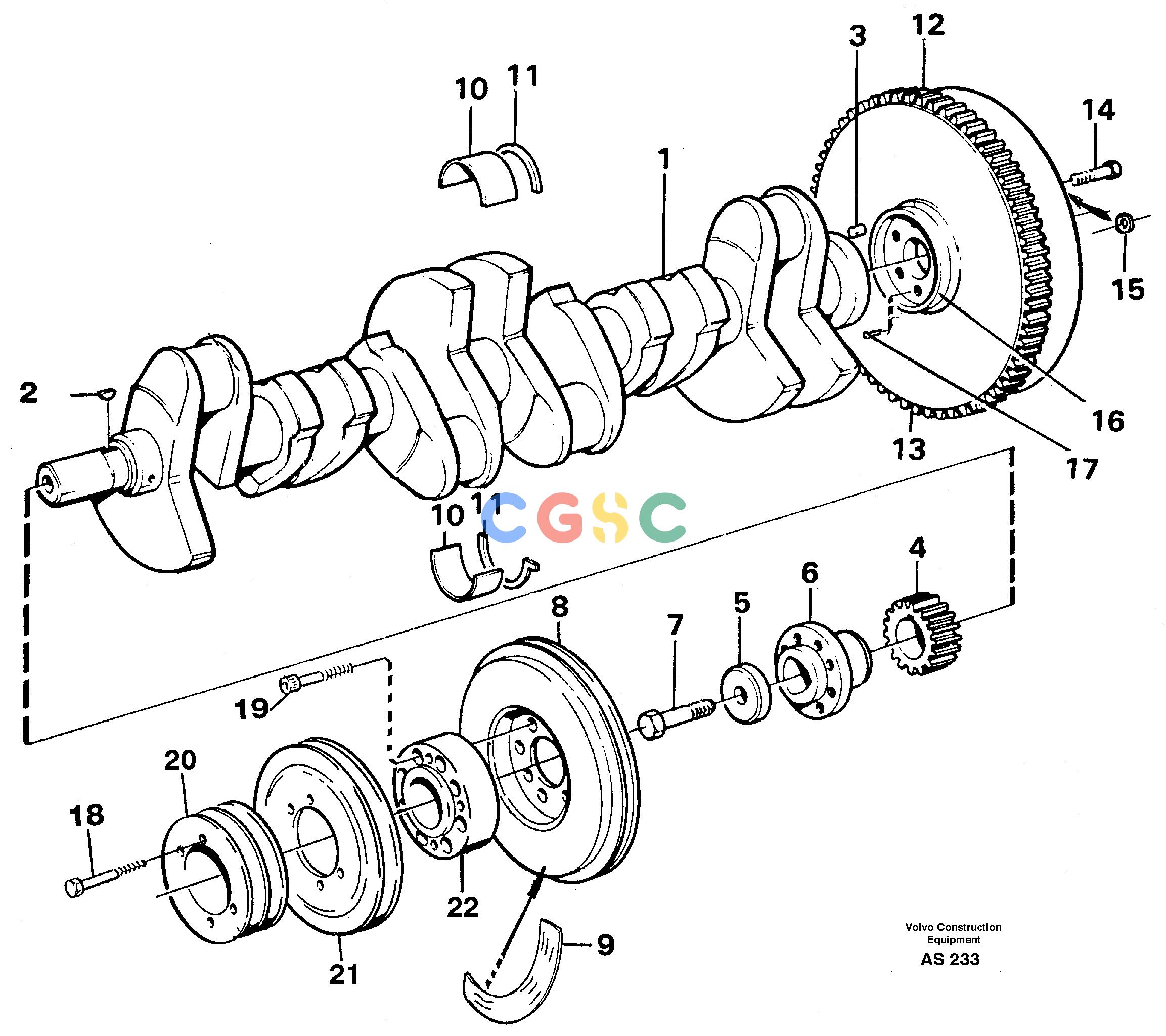 沃尔沃零件查询L70C Crankshaft and related partsSER NO 13116-, SER NO BRAZIL 70007-TD61GD-TD63KDENoneNoneNoneAutodata Volvo online