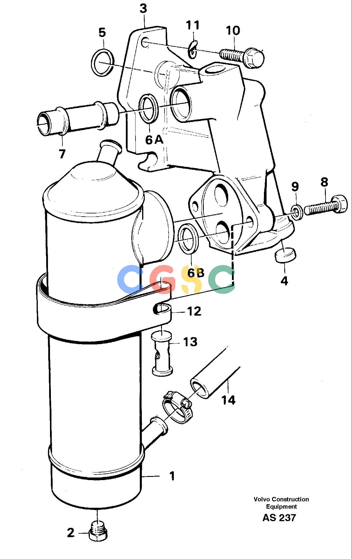 沃尔沃零件查询L70C Oil coolerSER NO 13116-, SER NO BRAZIL 70007- NoneNoneNoneAutodata Volvo online