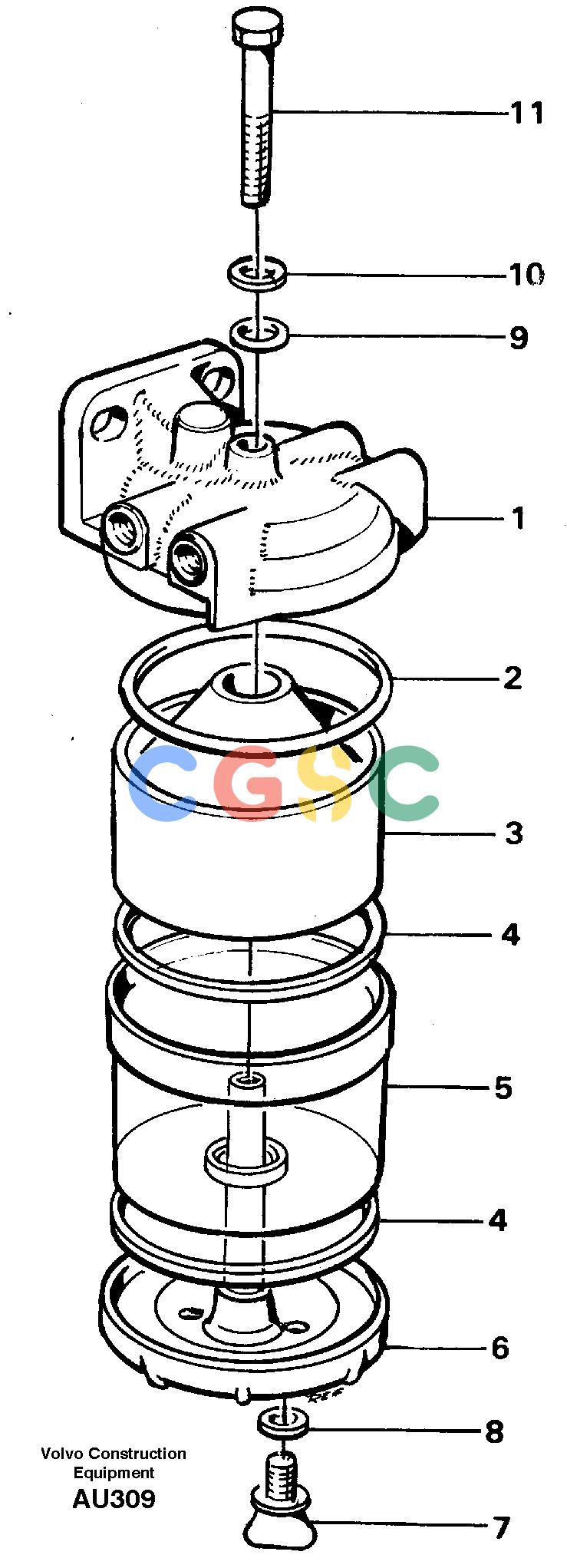 沃尔沃零件查询L150C Water separatorS/N 2768-SWE, 60701-USA NoneNoneNoneAutodata Volvo online