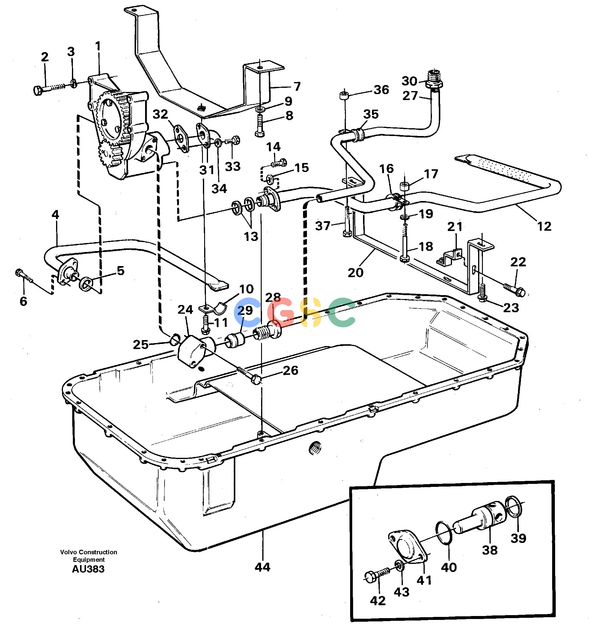 沃尔沃零件查询L150C Lubricating system.S/N 2768-SWE, 60701-USA NoneNoneNoneAutodata Volvo online