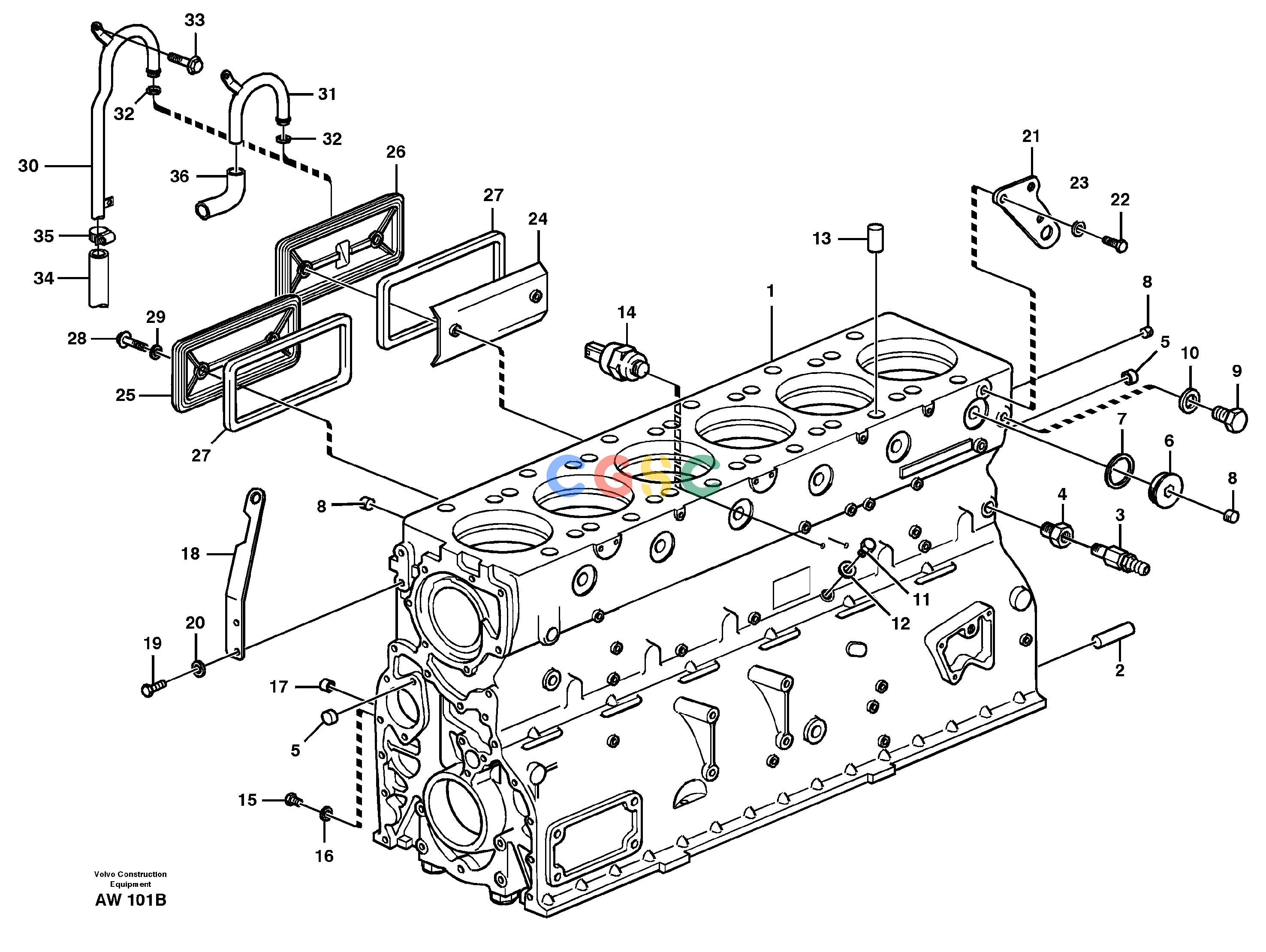 沃尔沃零件查询L180C Cylinder blockS/N 2533-SWE, 60465-USA499167-8188162NoneNoneNoneAutodata Volvo online