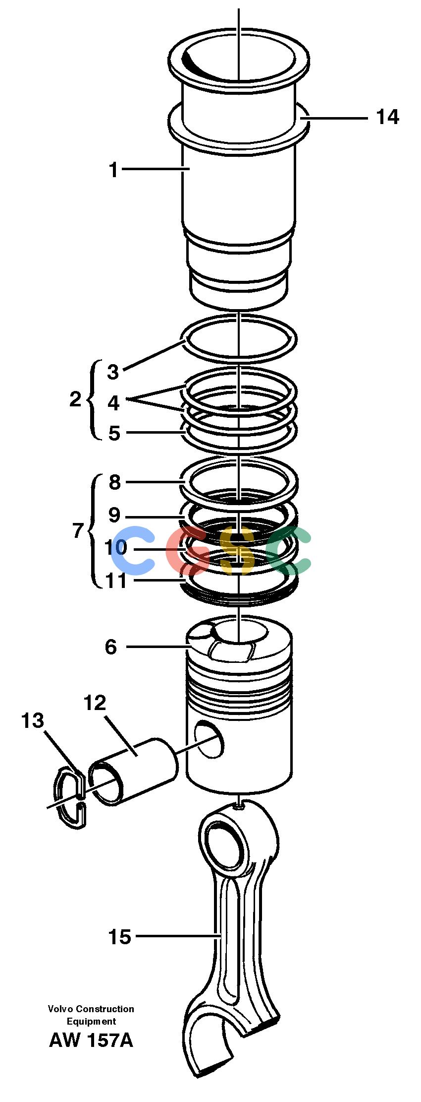沃尔沃零件查询L180C Cylinder liner and pistonS/N 2533-SWE, 60465-USA499167-8188162NoneNoneNoneAutodata Volvo online