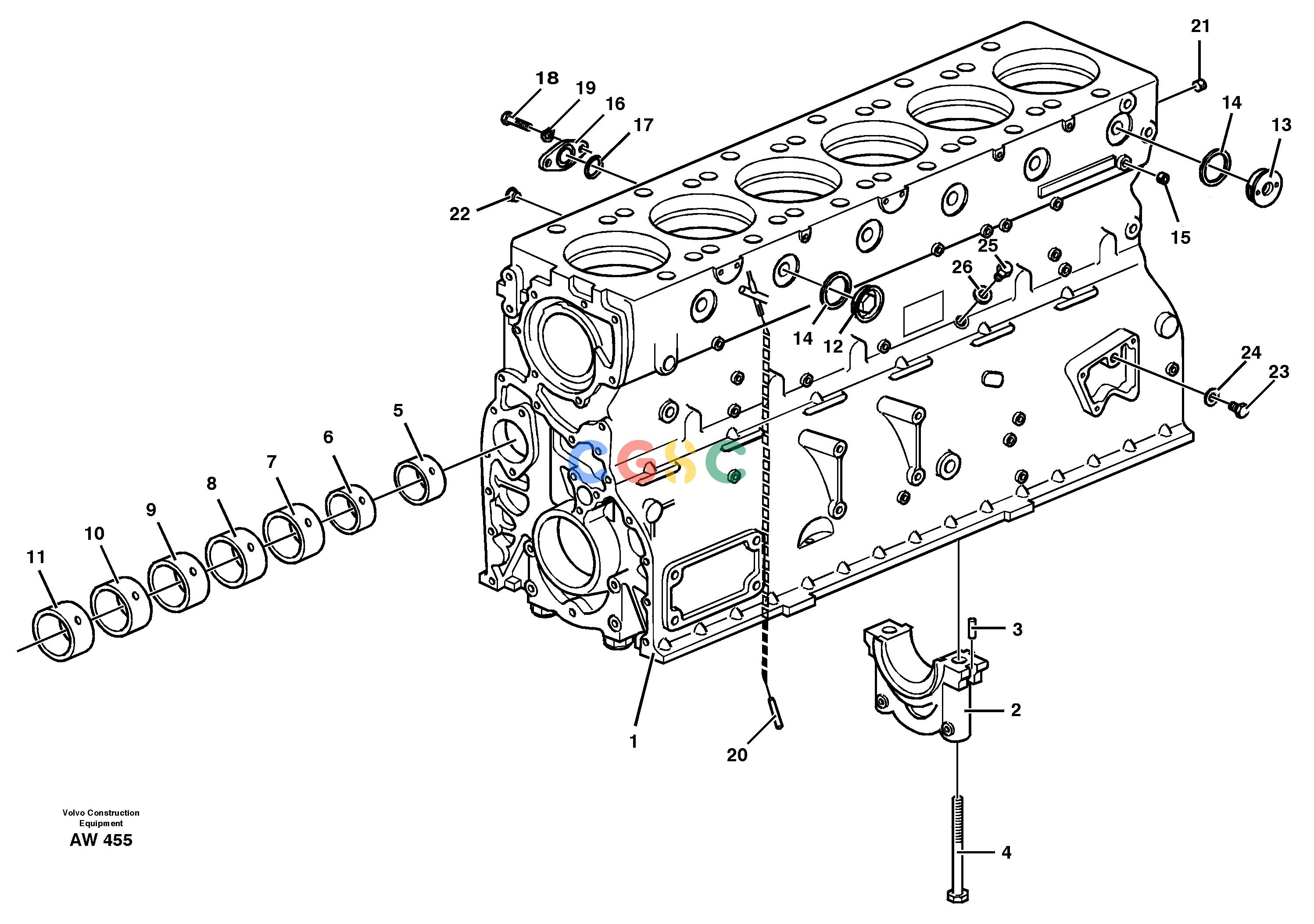 沃尔沃零件查询L180C Cylinder blockS/N 2533-SWE, 60465-USA478992-478990NoneNoneNoneAutodata Volvo online