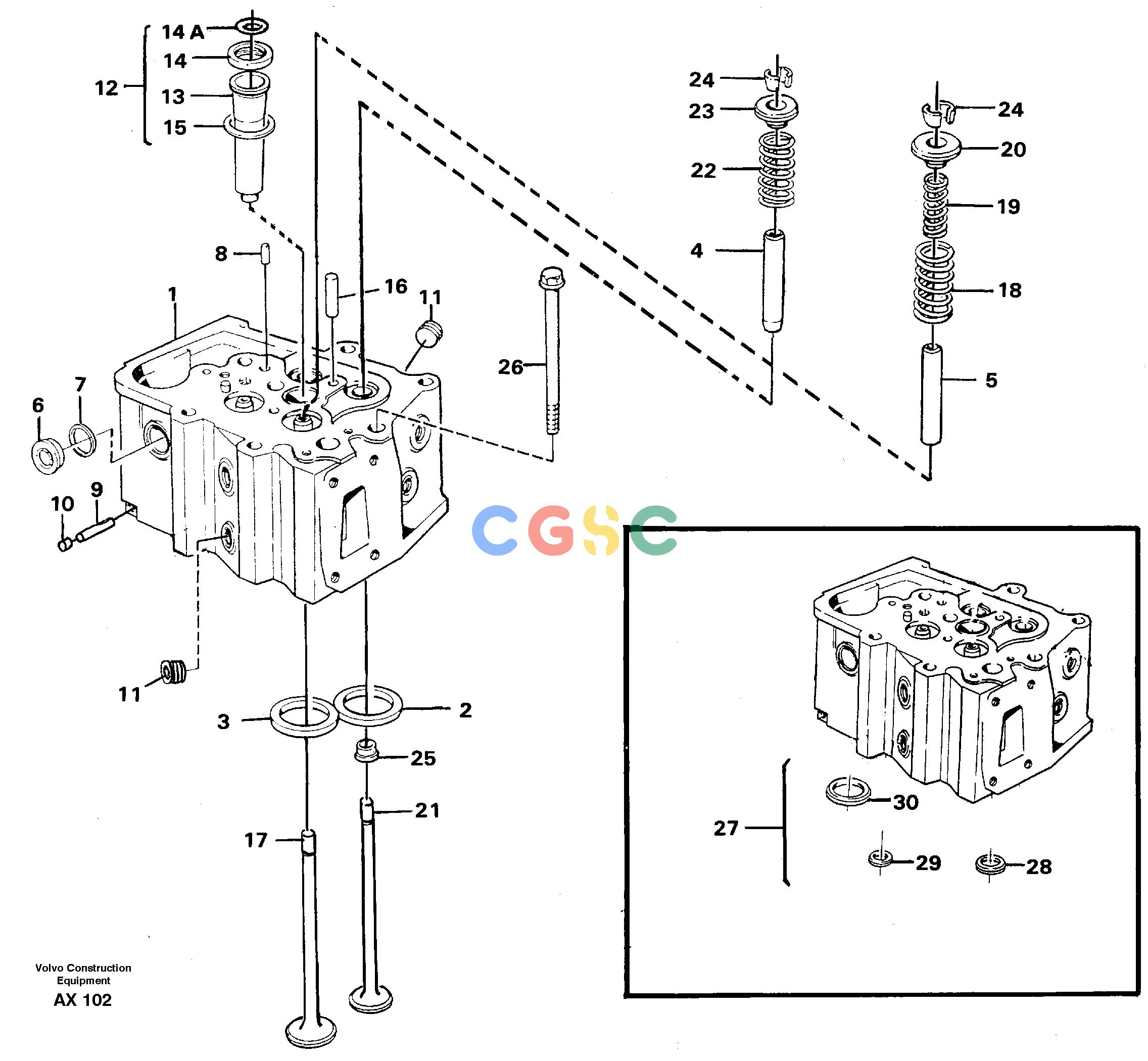 沃尔沃零件查询L330C Cylinder headSER NO 60188- NoneNoneNoneAutodata Volvo online