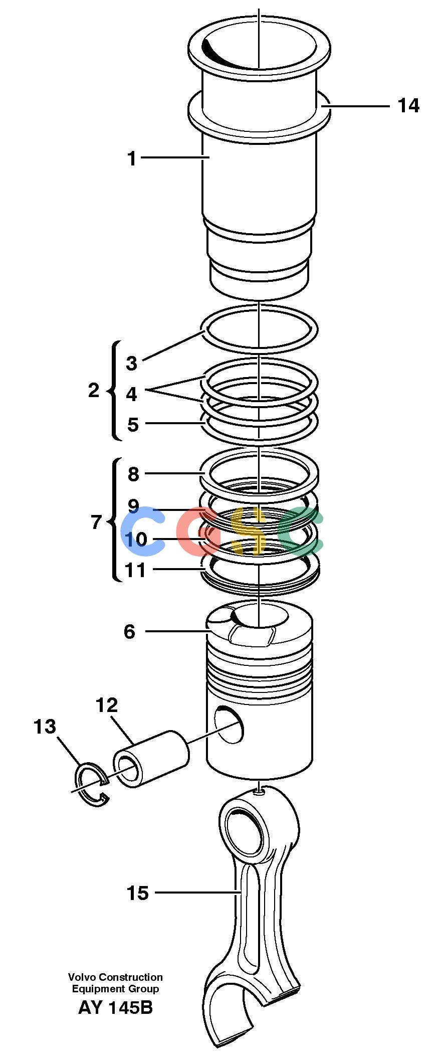 沃尔沃零件查询L220D Cylinder liner and pistonSER NO 1001- NoneNoneENG - 249224Autodata Volvo online