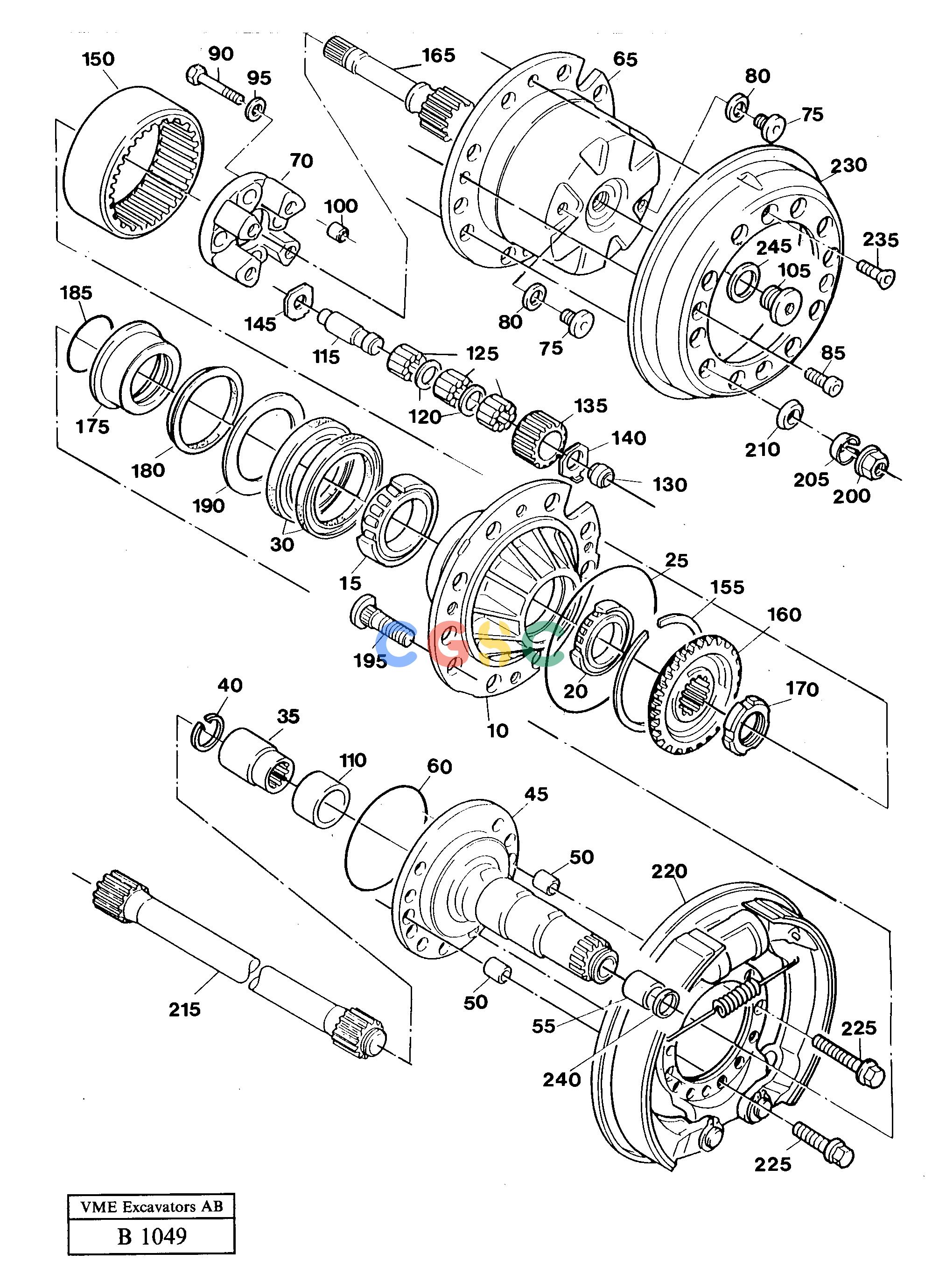 沃尔沃零件查询EW230 ÅKERMAN Wheel hub rear, Ak 16ÅKERMAN EW230 SER NO - 1447 NoneNoneNoneAutodata Volvo online