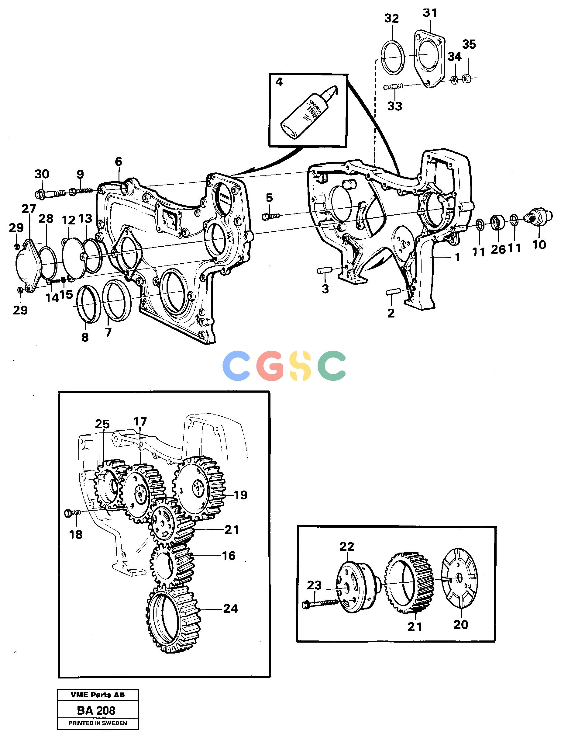 沃尔沃零件查询A20 Timing gear casing and gearsVOLVO BM A20 NoneNoneNoneAutodata Volvo online