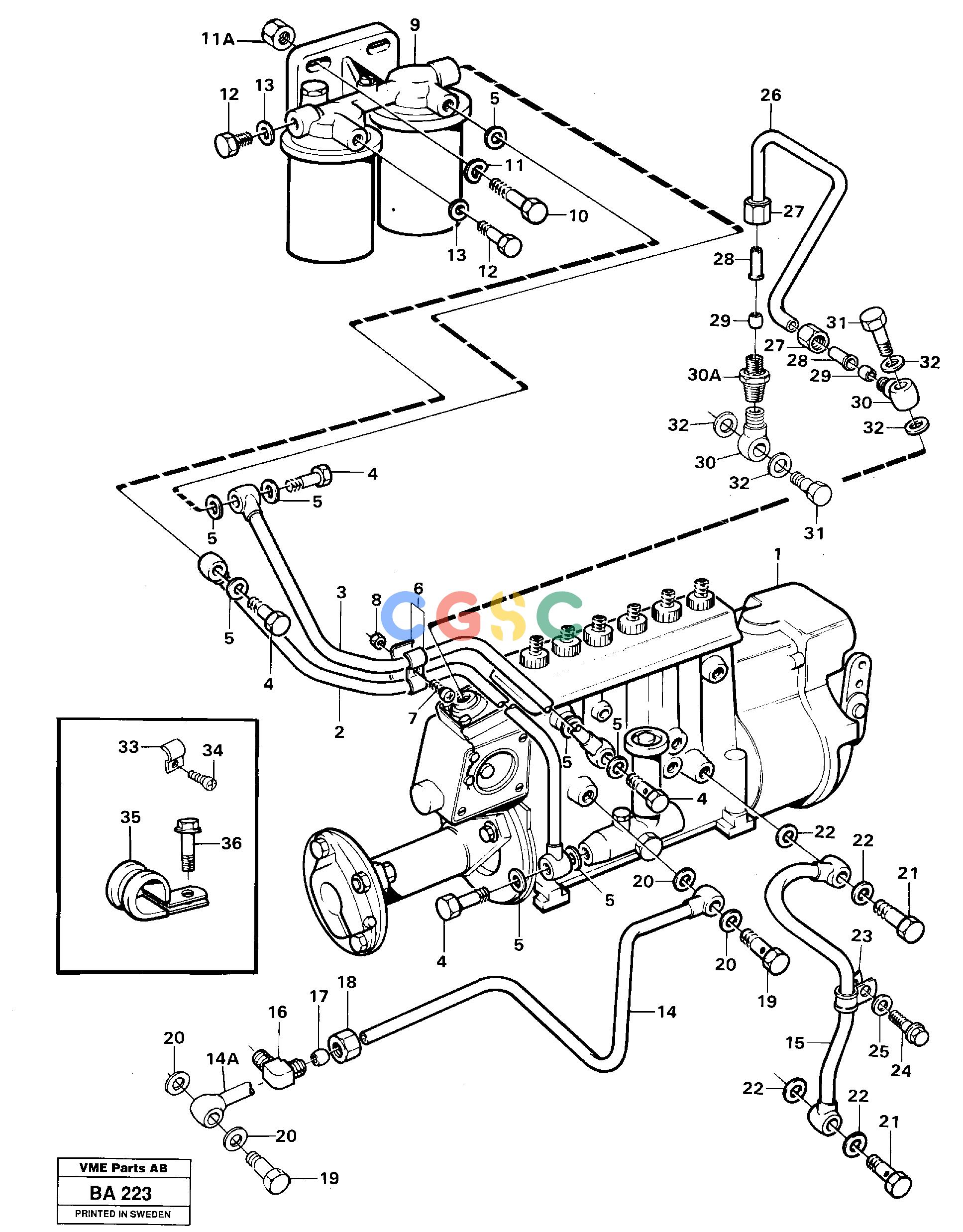 沃尔沃零件查询A20 Fuel pipes, fuel injection pump, fuel filterVOLVO BM A20 NoneNoneNoneAutodata Volvo online