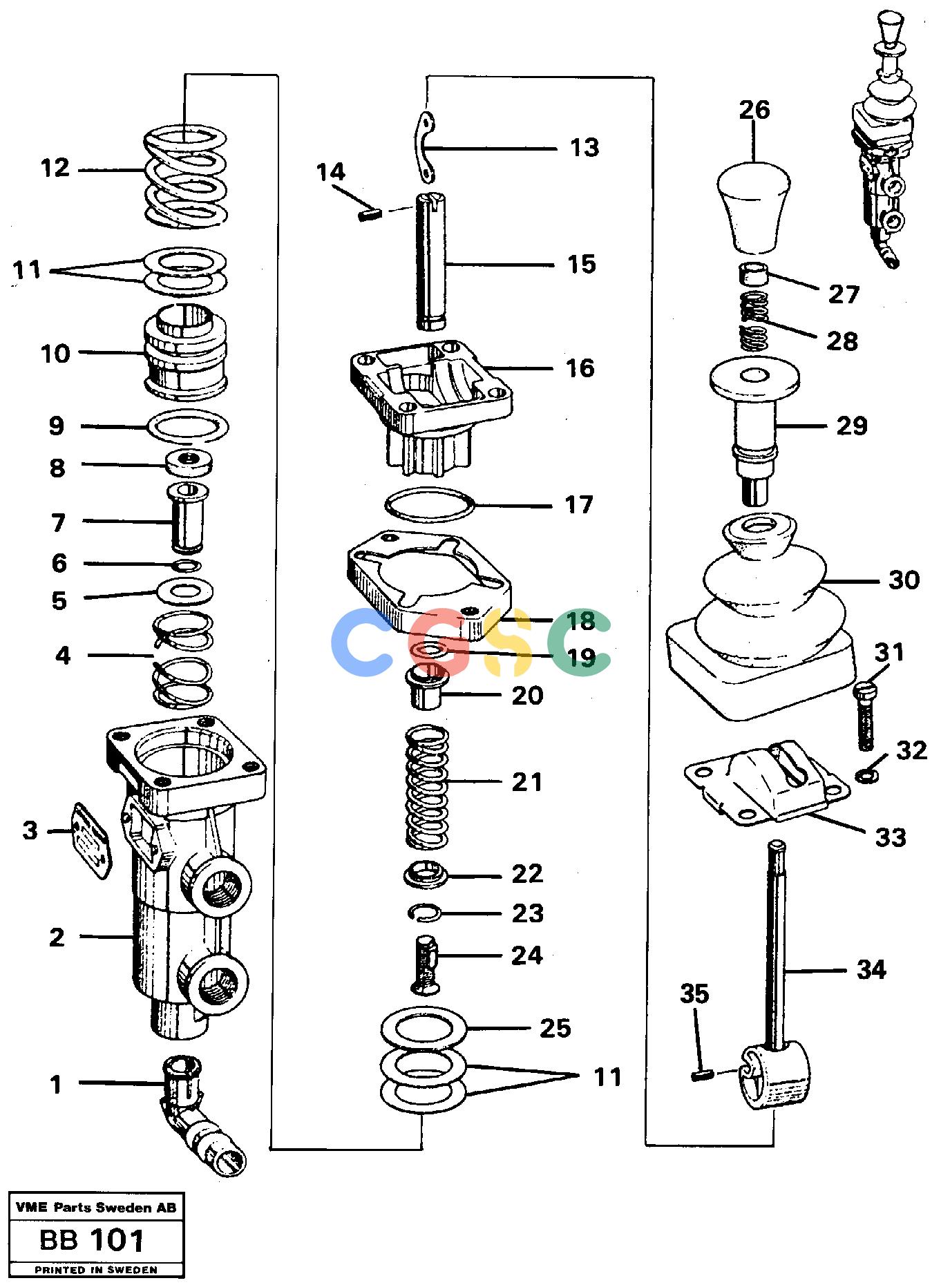 沃尔沃零件查询A25 VOLVO BM Parking brake valveVOLVO BM A25 NoneNoneNoneAutodata Volvo online
