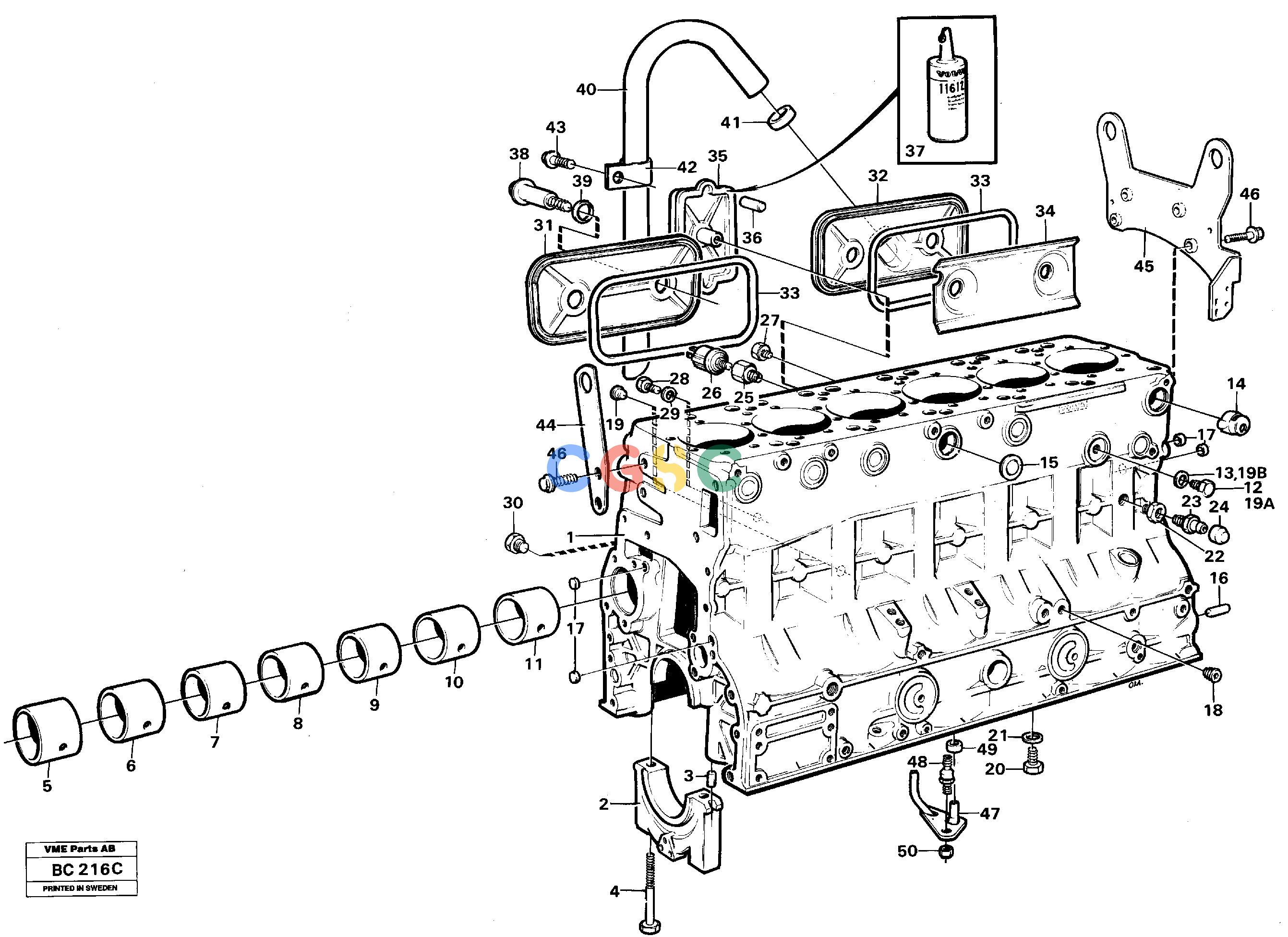 沃尔沃零件查询A25C VOLVO BM Cylinder blockVOLVO BM A25C SER NO - 10256/ - 60911477910-477930NoneNoneNoneAutodata Volvo online