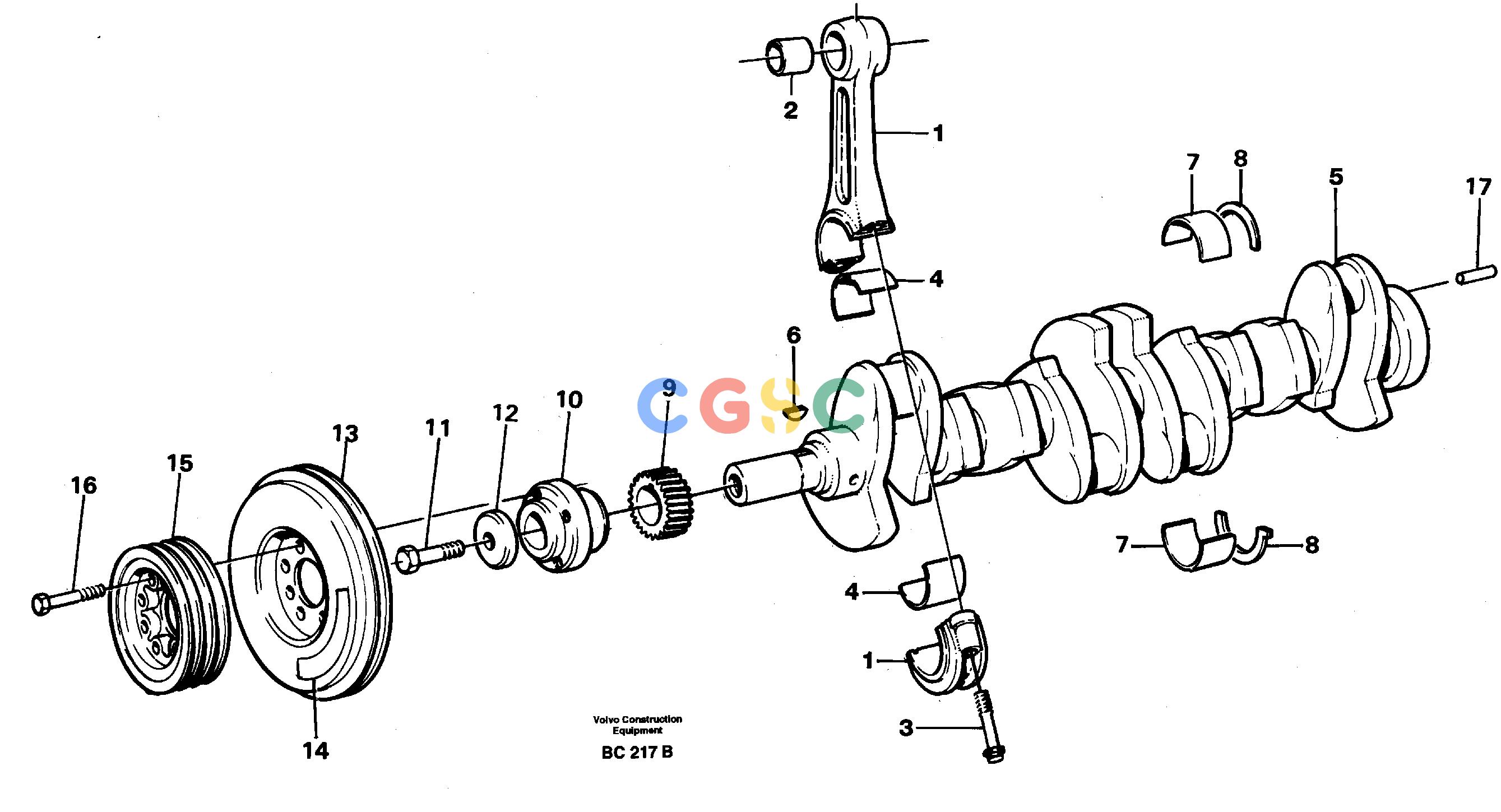 沃尔沃零件查询A25C VOLVO BM Crankshaft and related partsVOLVO BM A25C SER NO - 10256/ - 60911 NoneNoneNoneAutodata Volvo online