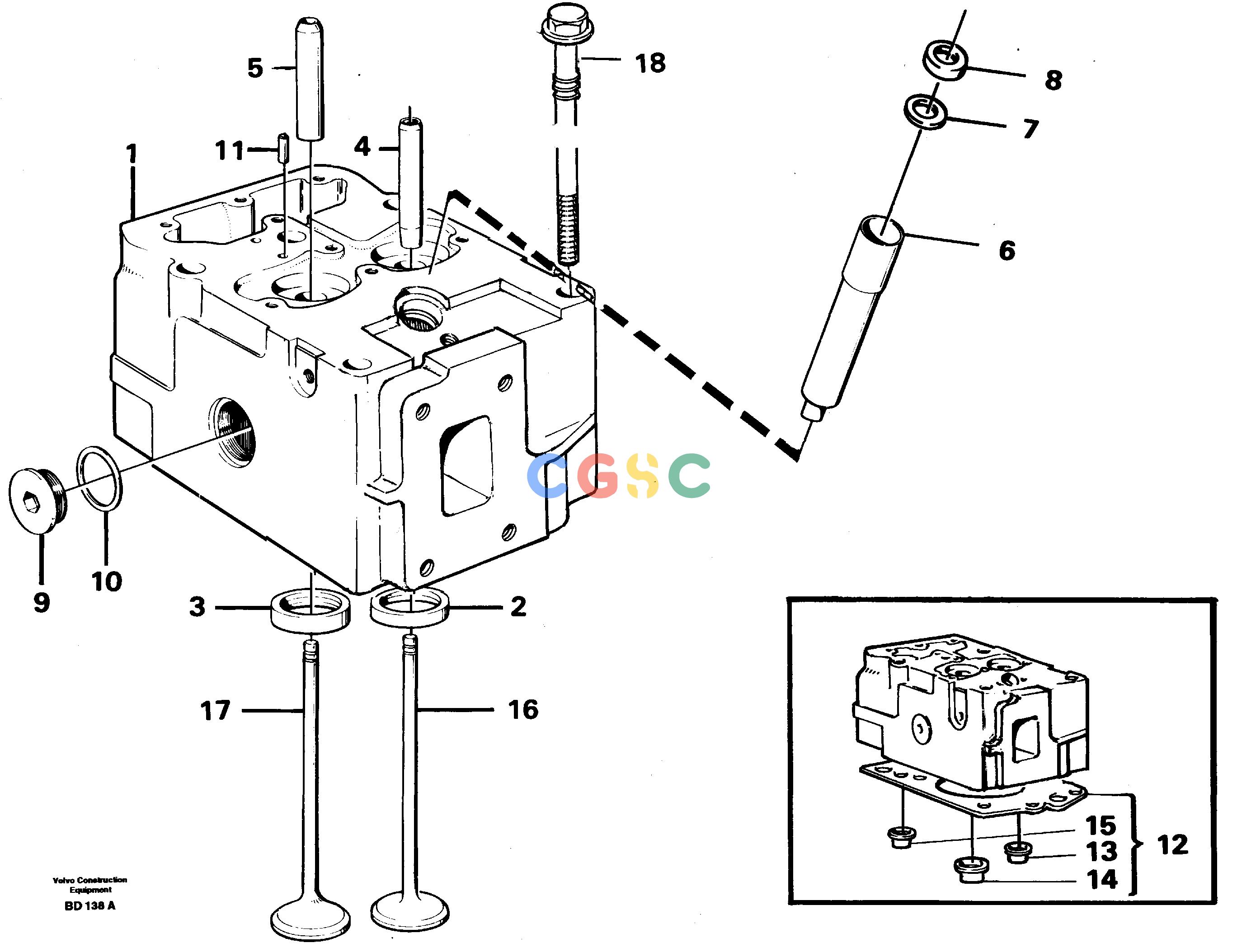 沃尔沃零件查询A30 VOLVO BM Cylinder headVOLVO BM A30 NoneNoneNoneAutodata Volvo online